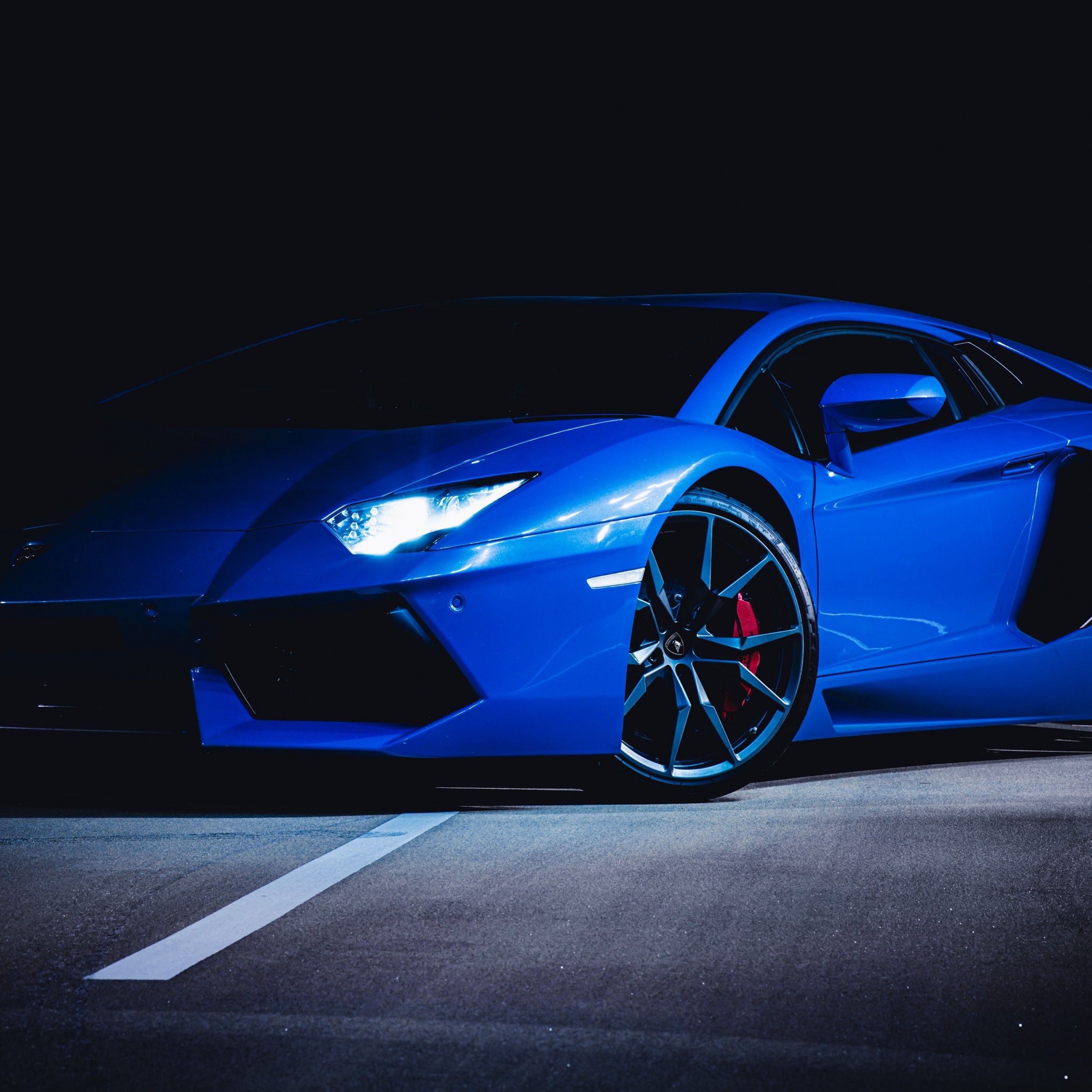 Lamborghini Huracan 4K Wallpaper, Blue, Dark, Cars