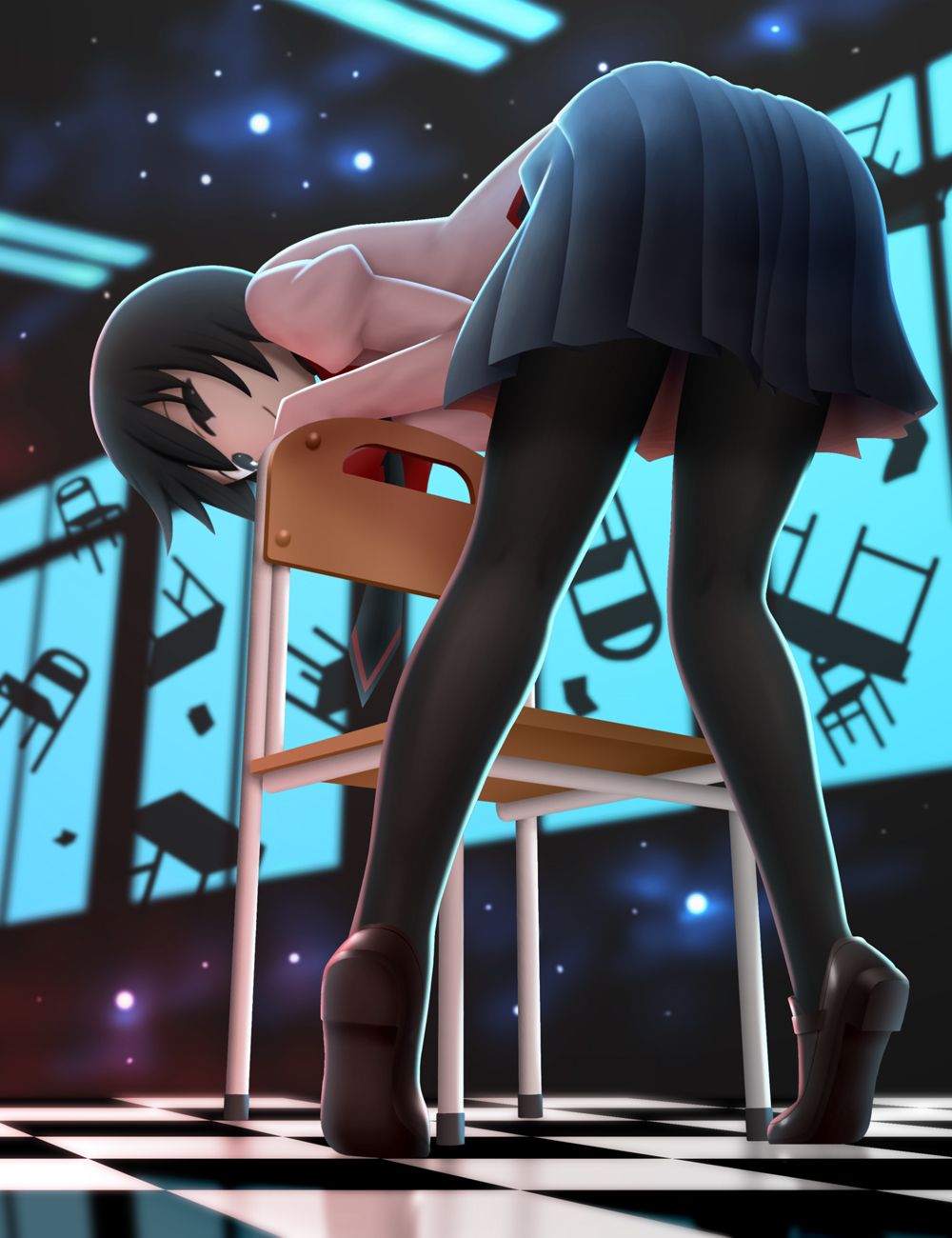 Wallpaper, Monogatari Series, anime girls, Oshino Ougi 1000x1300