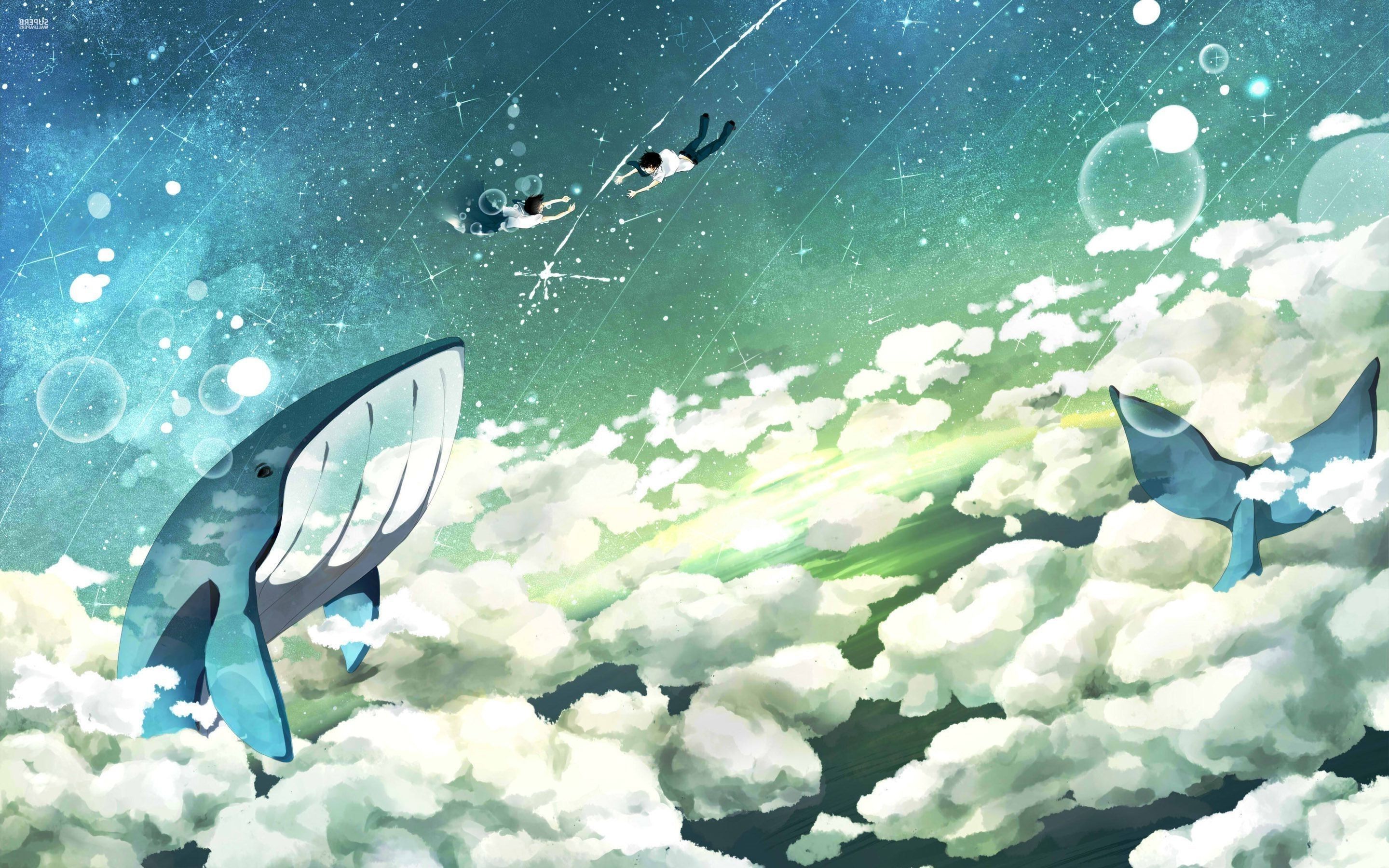 fantasy Art, Sky, Whale, Flying Wallpaper HD / Desktop and Mobile Background