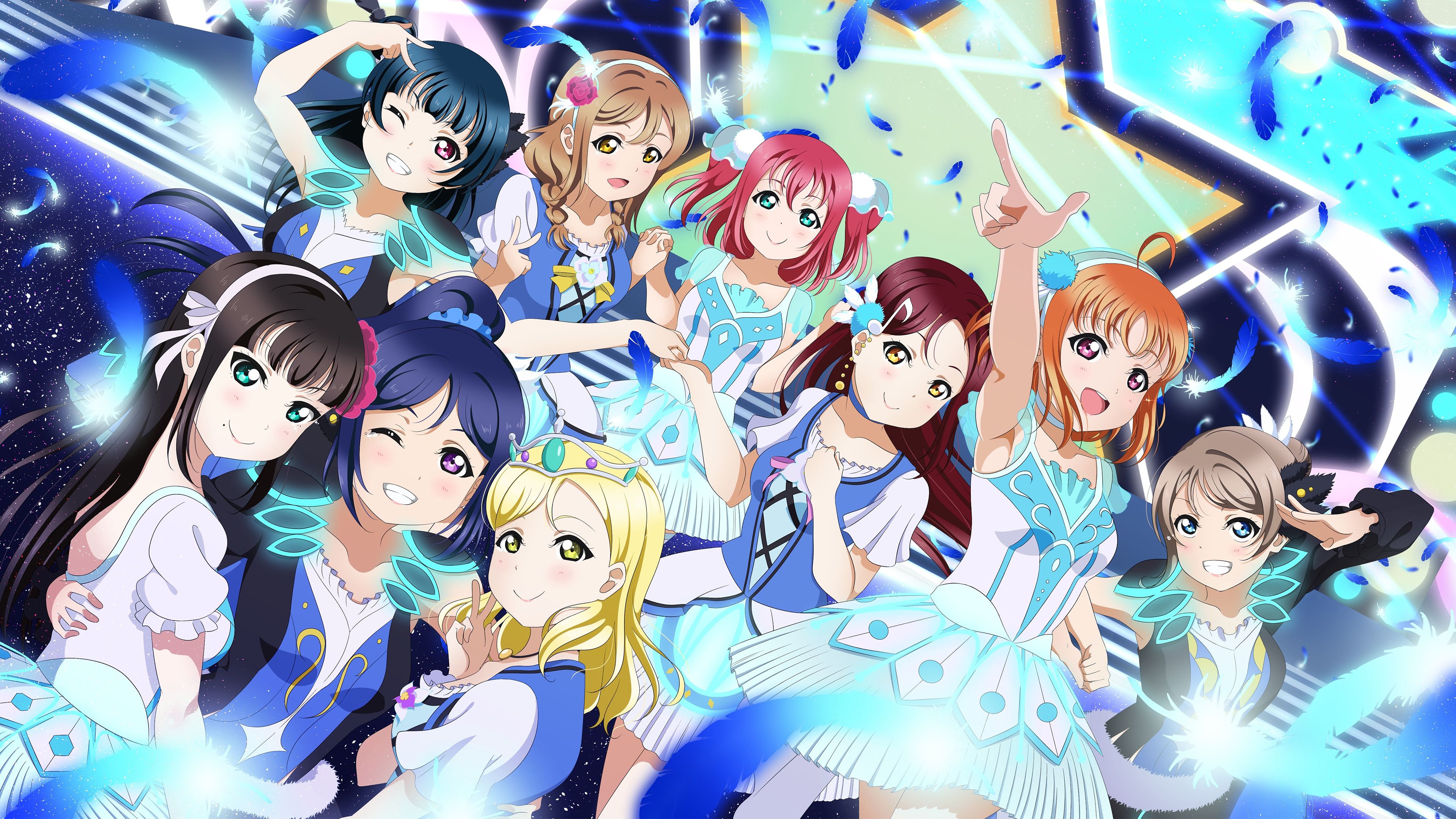 Title Anime Love Live Sunshine Hanamaru Kunikida Water Blue New World HD Wallpaper