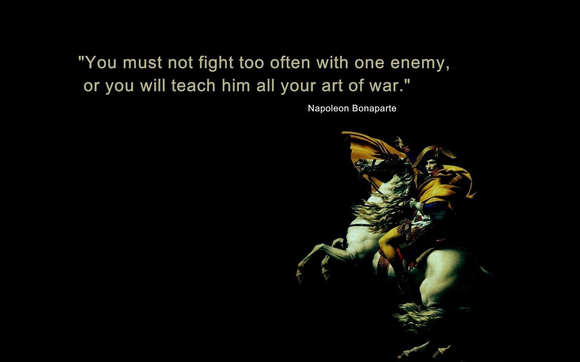 Napoleon Bonaparte Art of War Quotes Wallpaper 00843