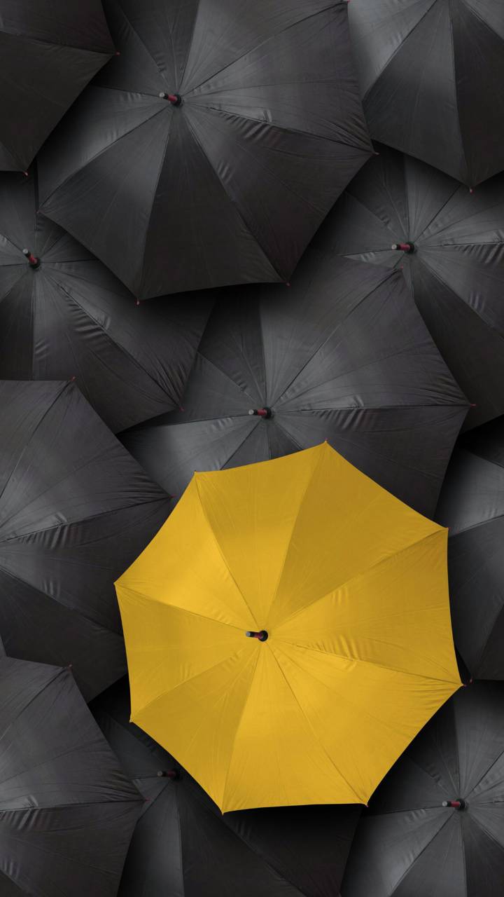 Yellow umbrella wallpaper