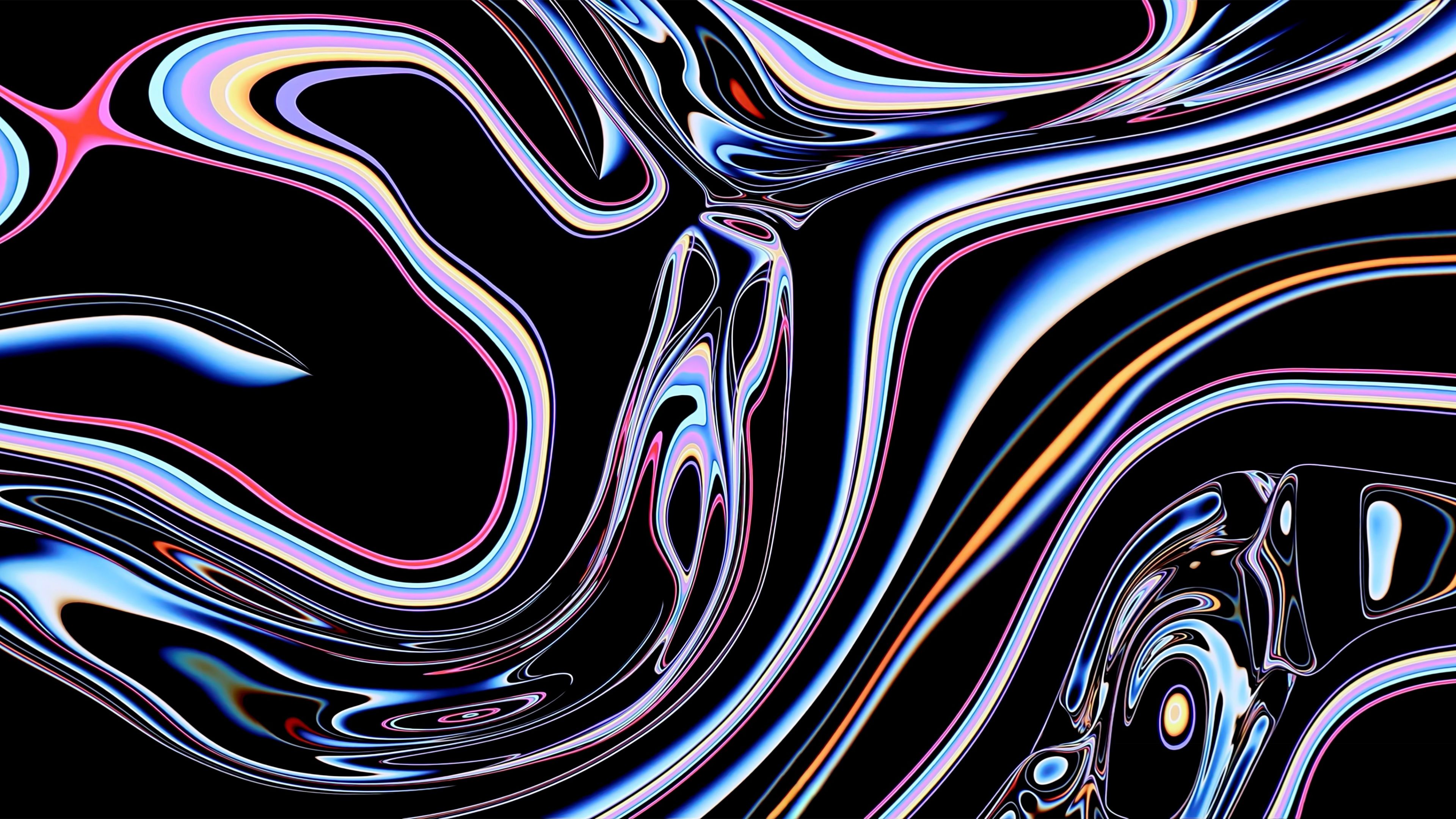 Metallic liquid abstract 4K ultra HD wallpaper