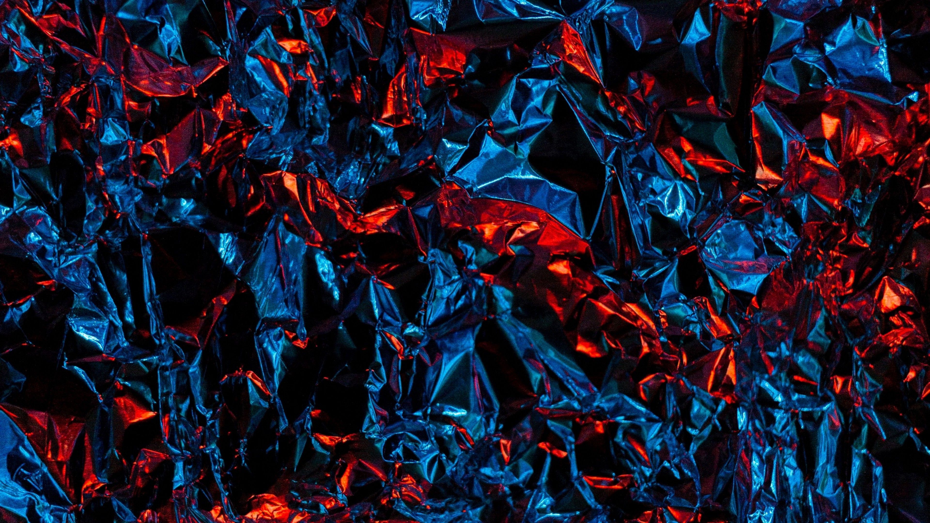 Blue and red foil HD Wallpaper 4K Ultra HD