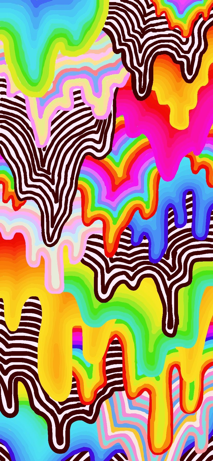 Trippy Paintings With Black Background