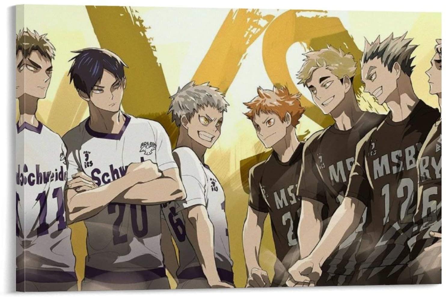 Tianyahaijiao Anime Poster <b>Haikyuu</b> Msby Black Jackals Vs Schweiden Adlers P...