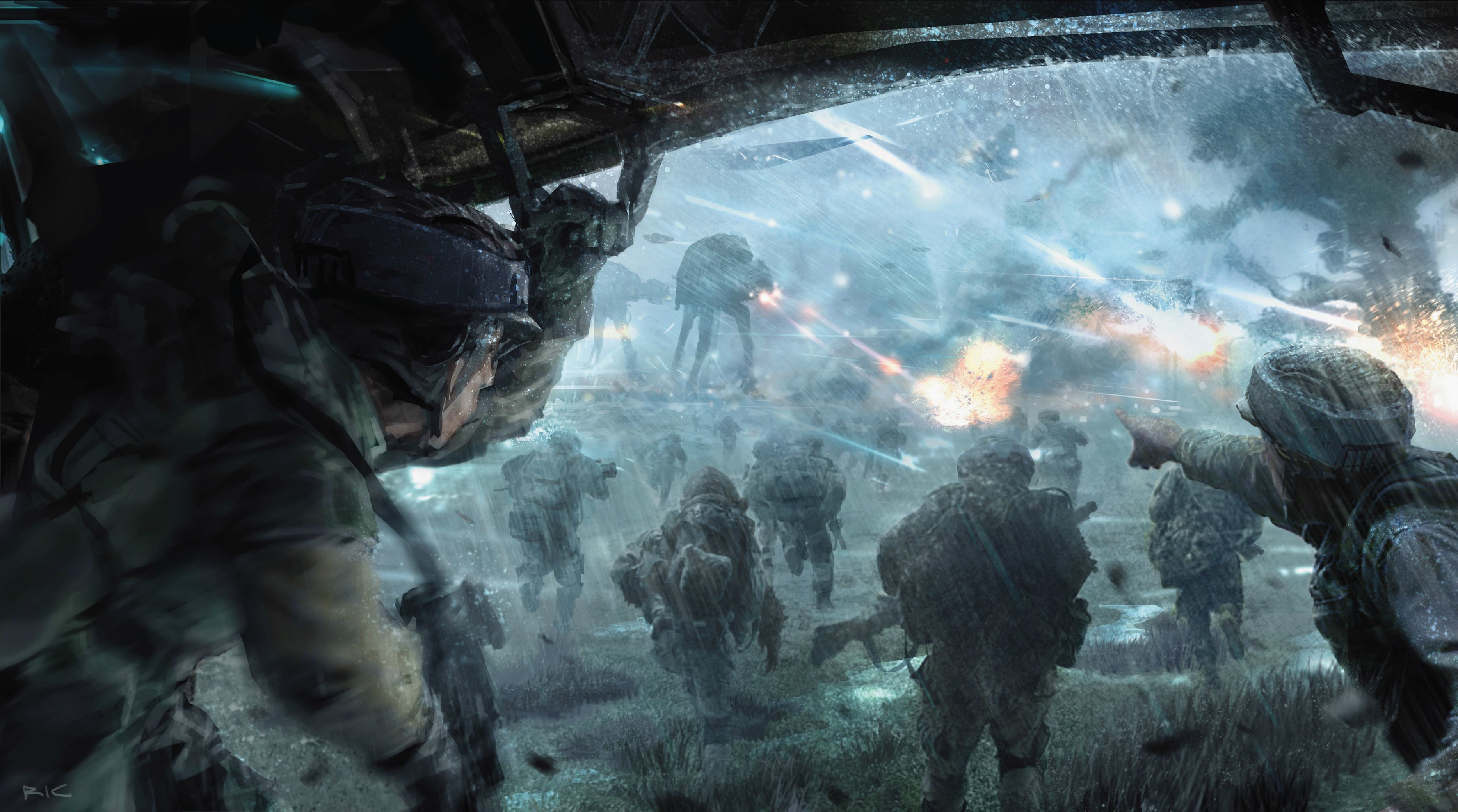 Star War Battlefront Infantry Attack Concept Art Image Wars Battle Concept Art HD Wallpaper