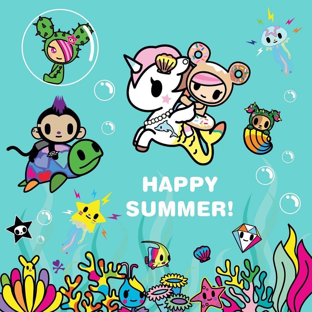 Happy first day of Summer! ☀️Hooray! #tokidoki #Mermicorno. Tokidoki characters, Tokidoki, Kawaii art