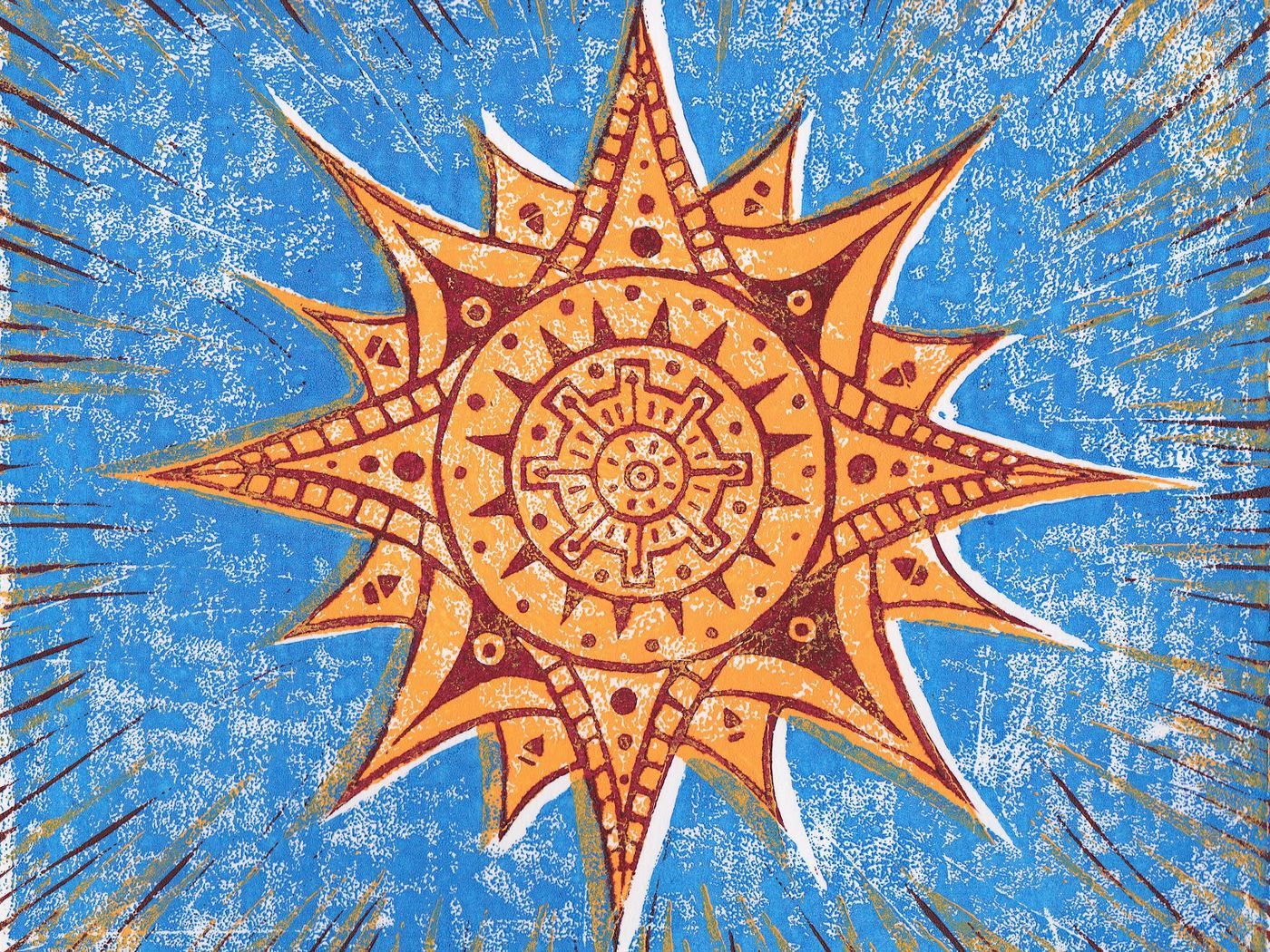 Download wallpaper 1400x1050 summer solstice, art, first day of summer standard 4:3 HD background