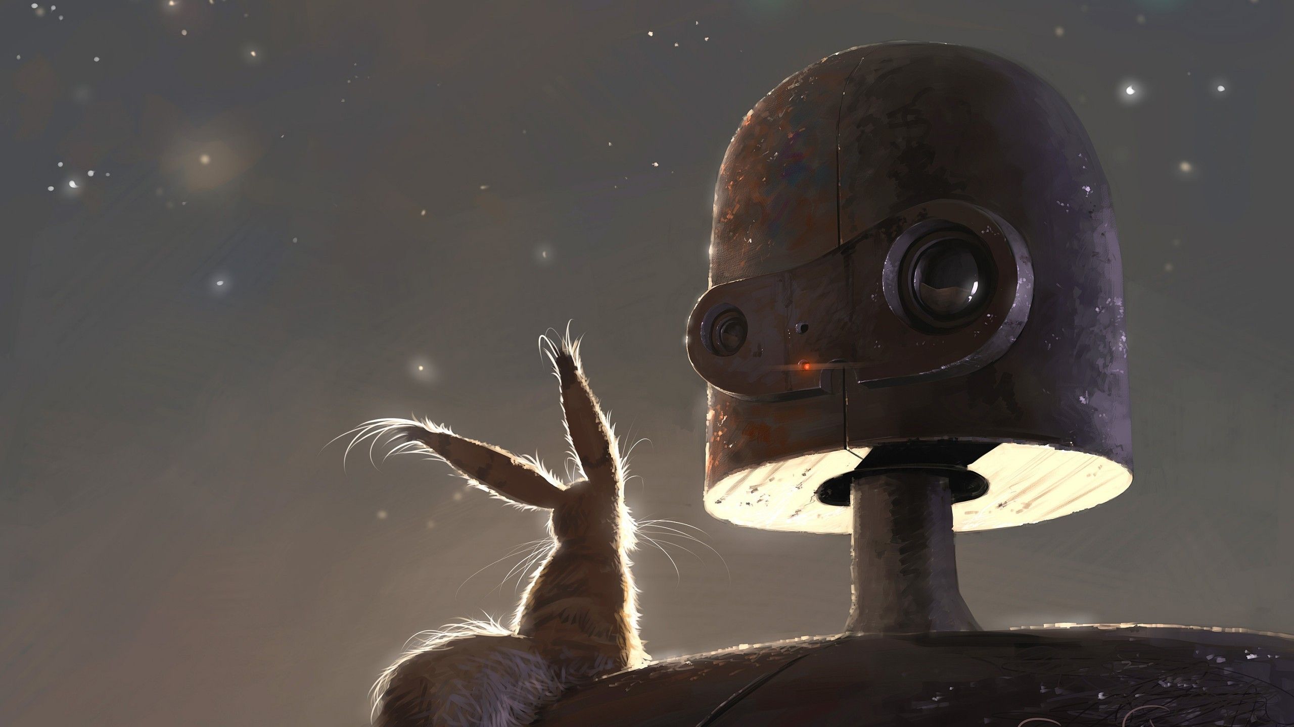 Wallpaper, anime, robot, reflection, vehicle, artwork, sculpture, Studio Ghibli, Castle in the Sky, ART, light, darkness, screenshot, computer wallpaper, atmosphere of earth, outer space, astronomical object 2560x1440 Wallpaper