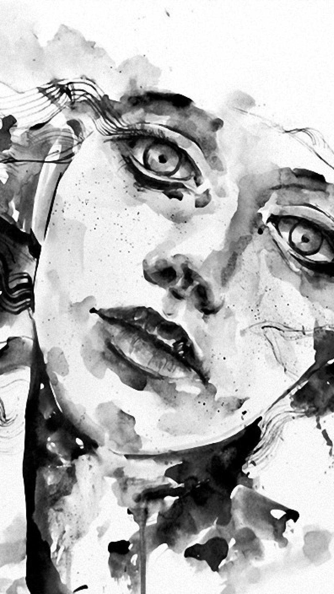 Art Woman Painting Wallpaper