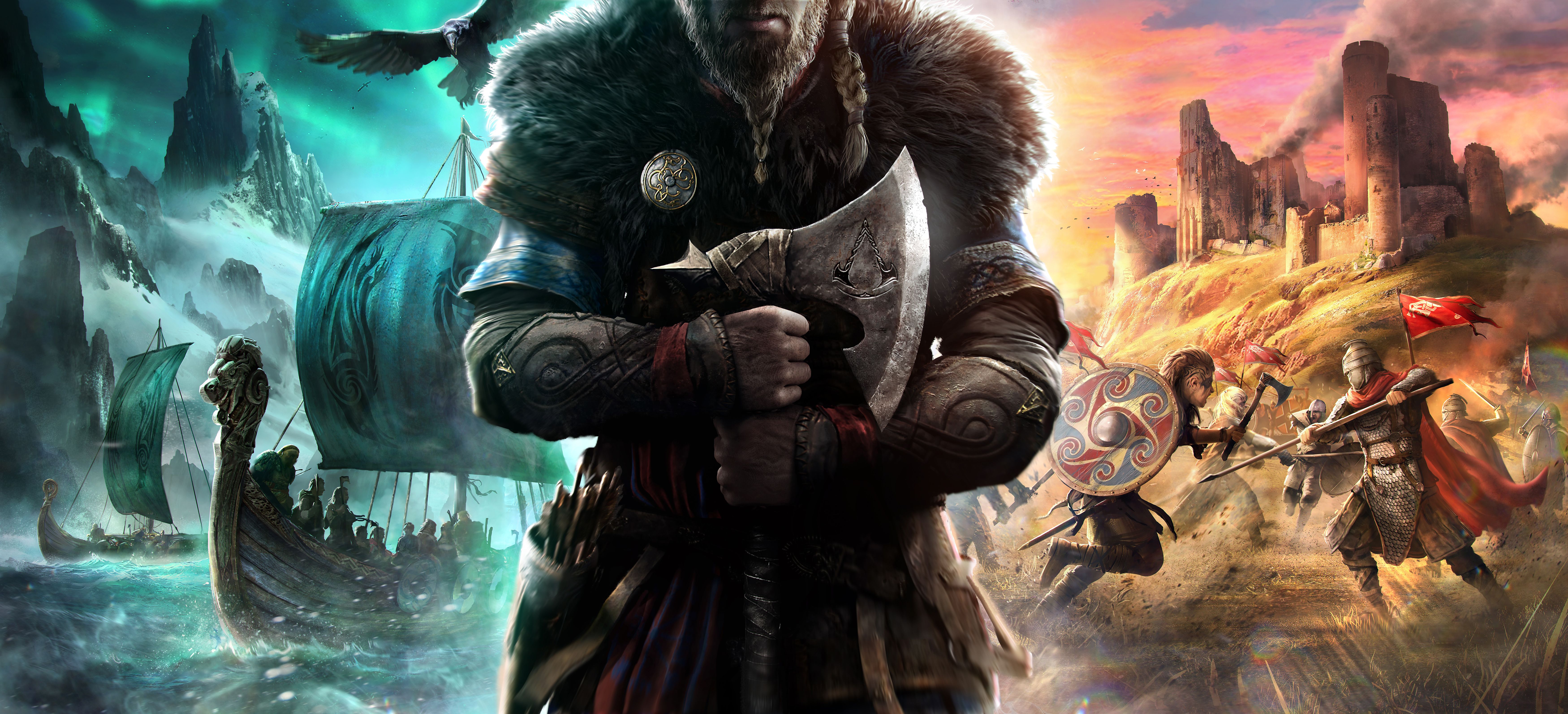 Assassin's Creed Valhalla 4K Wallpaper, Eivor, Viking raider, PC games, PlayStation PlayStation Xbox One, Games