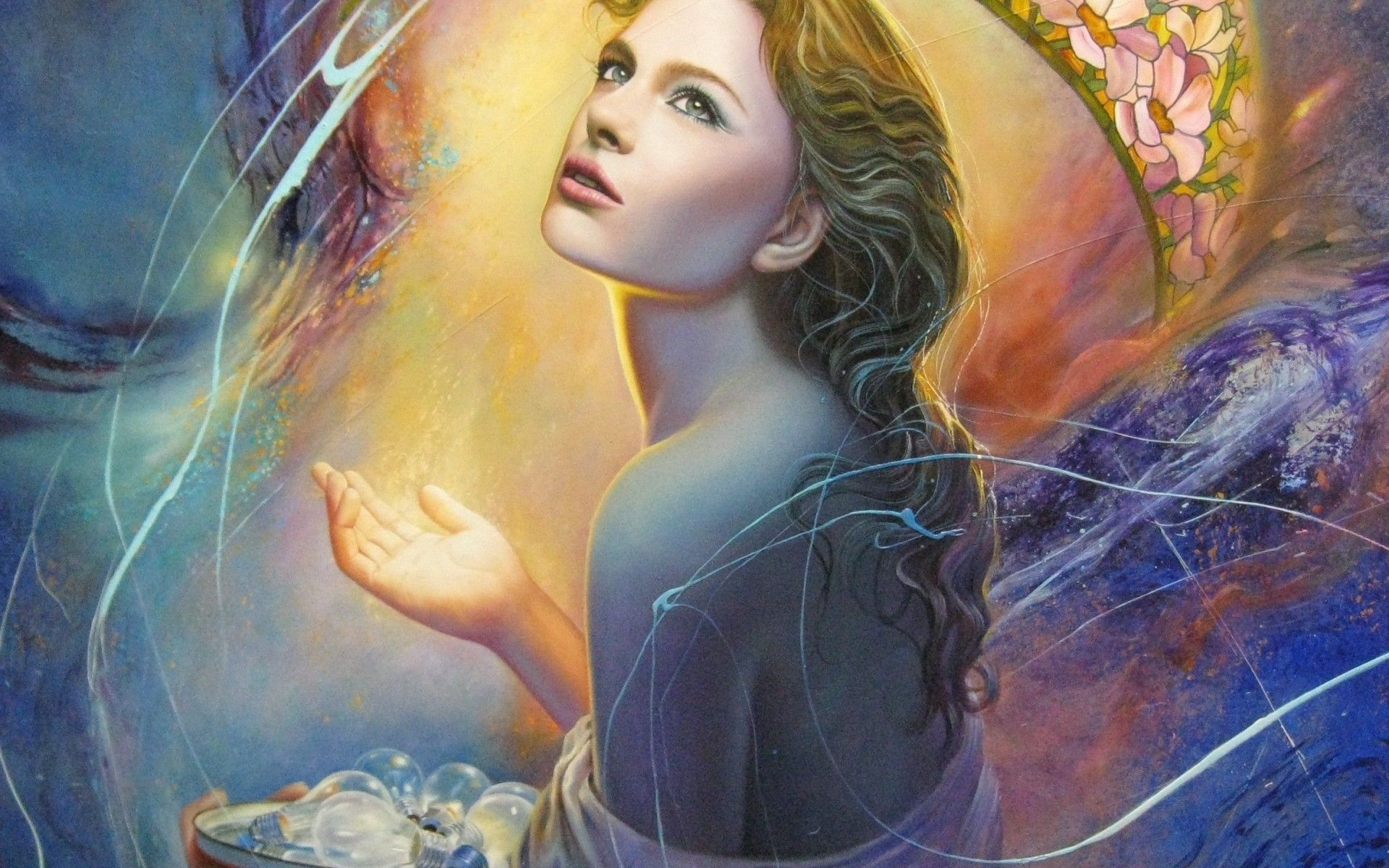 Hd Wallpaper Girl Painting HD Wallpaper