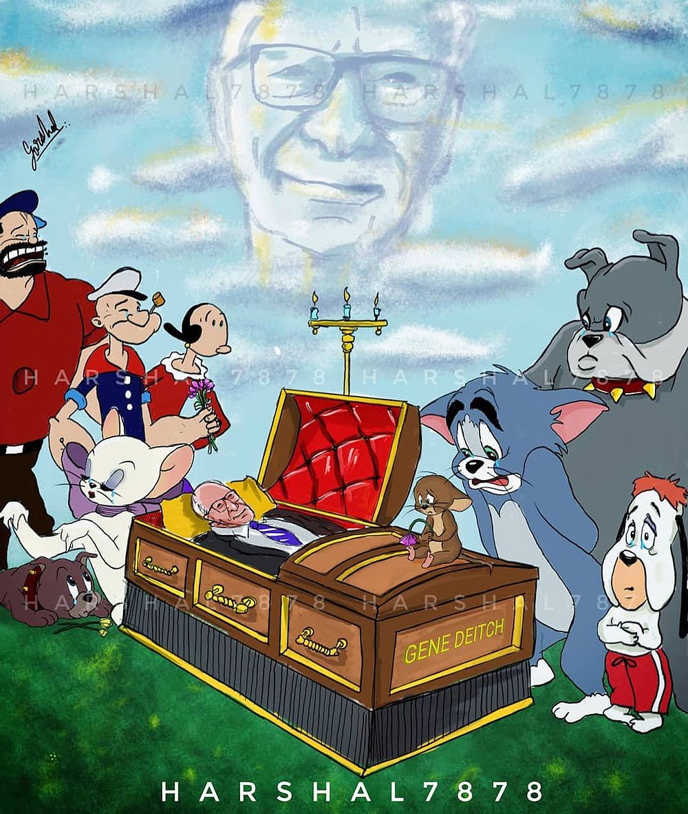 illustrations tribute to Gene Deitch: Tom & Jerry and Popeye Designer