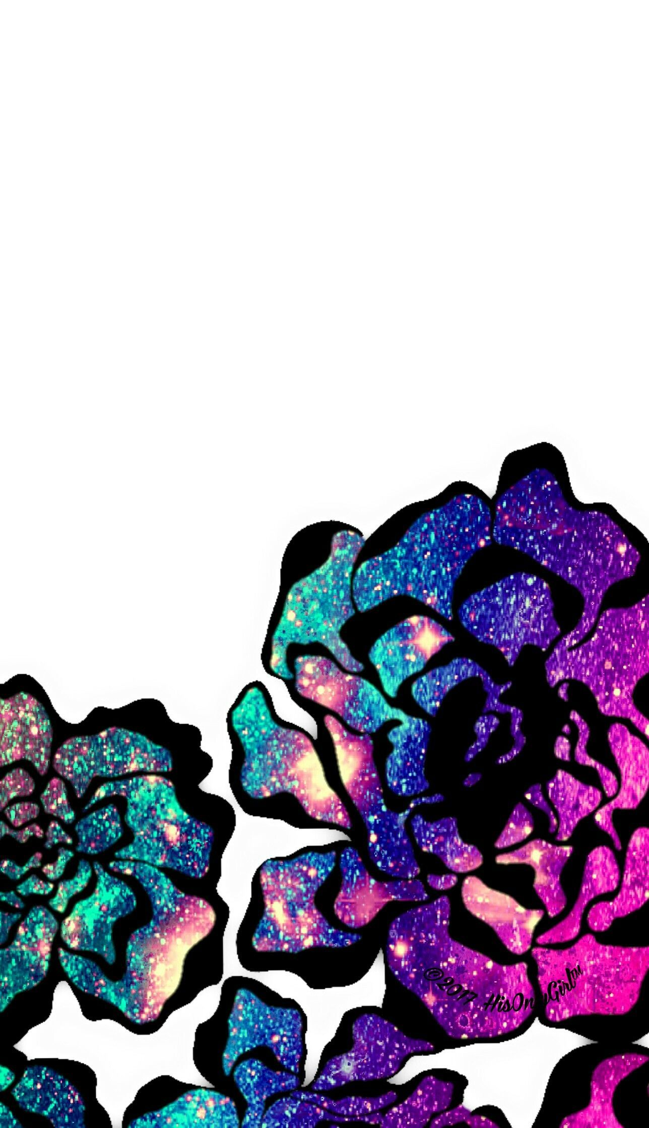 Galaxy flowers wallpaper I created for the app CocoPPa!. Galaxy flowers, Flower wallpaper, Star wallpaper