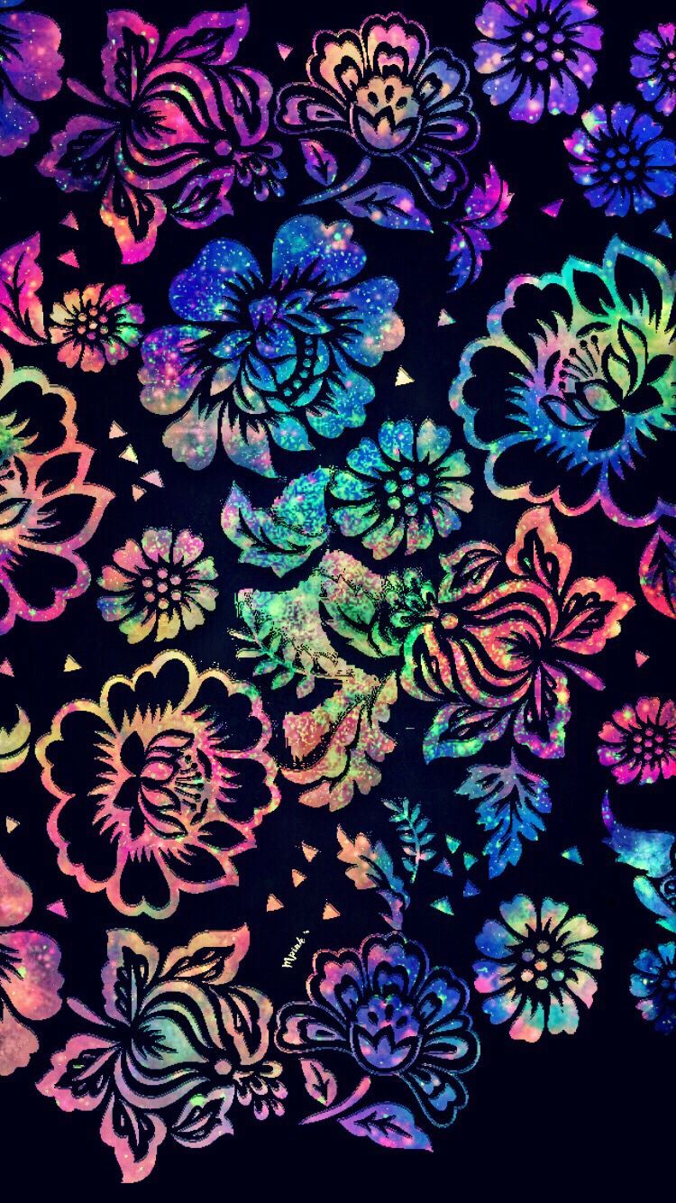 Floral Pattern Galaxy Wallpaper. Wallpaper iphone love, New wallpaper iphone, Galaxy wallpaper