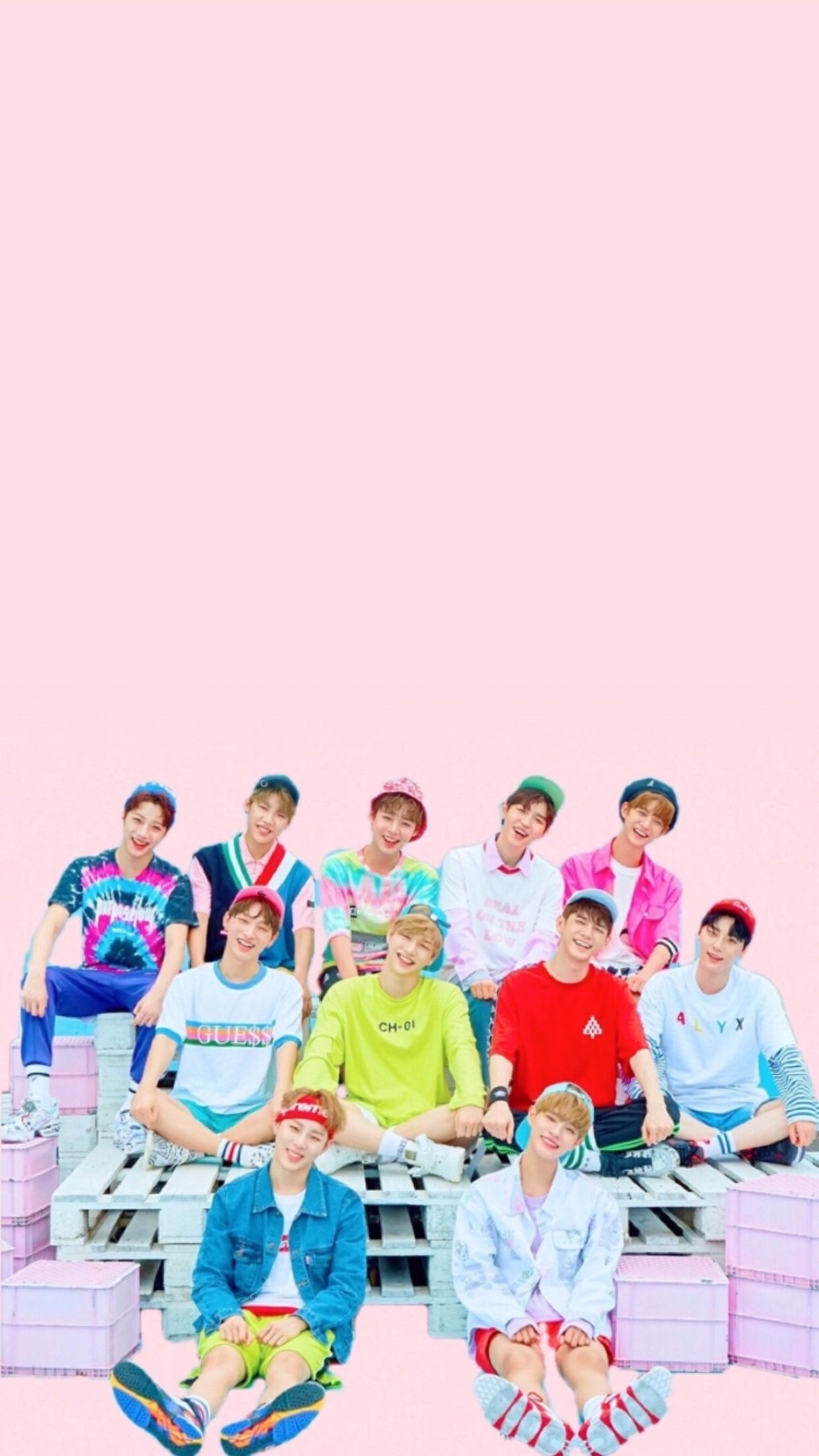 Pink wanna one wallpaper