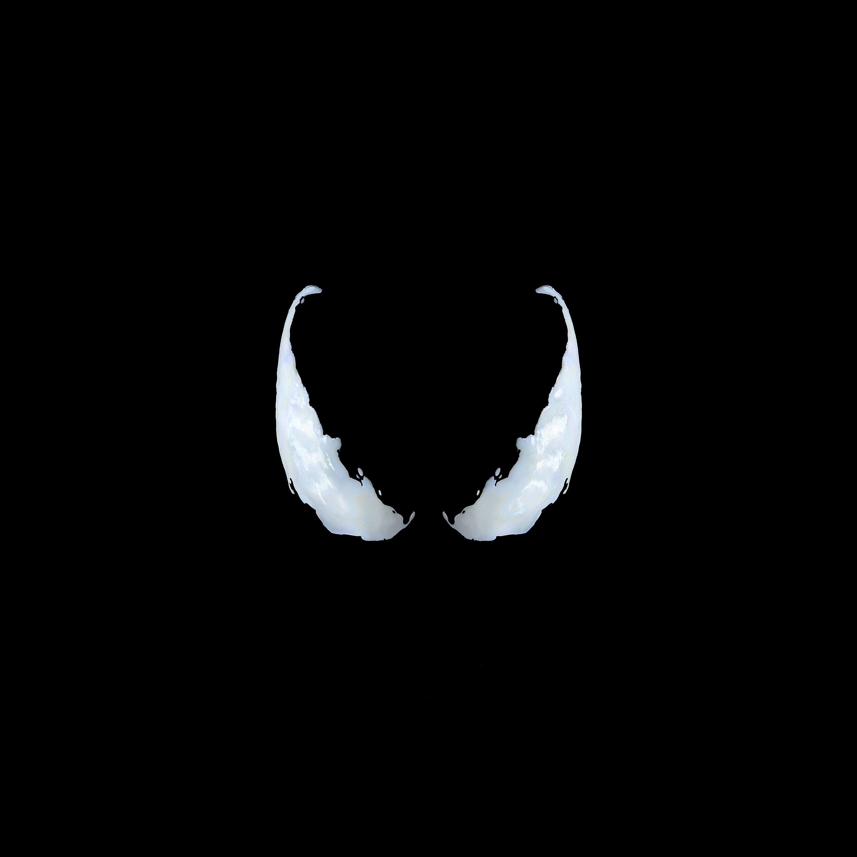 Marvel Venom Logo Dark Eye Art Simple Minimal Wallpaper