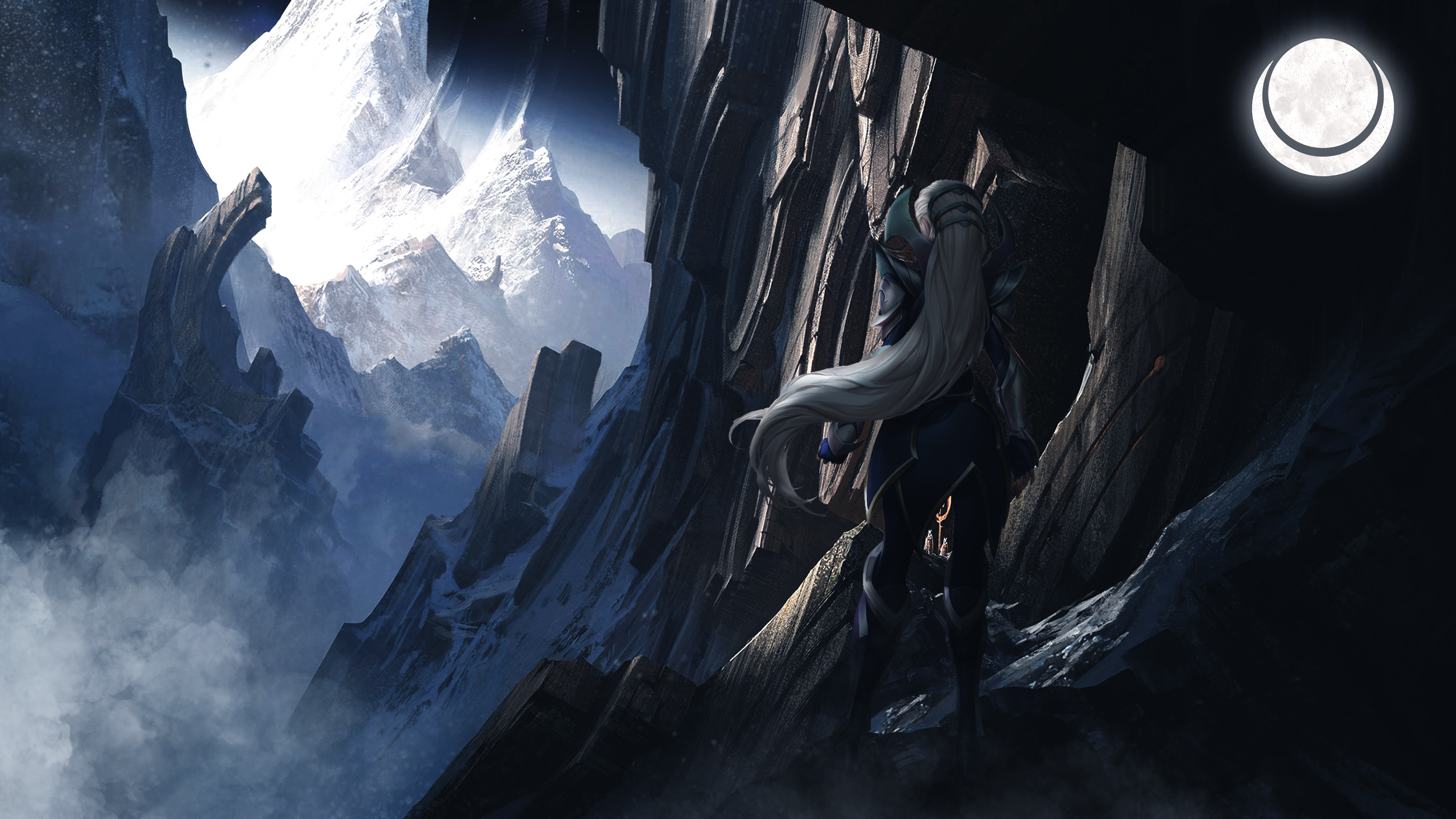 Made a 4K wallpaper of Diana standing at the base of Mt. Targon