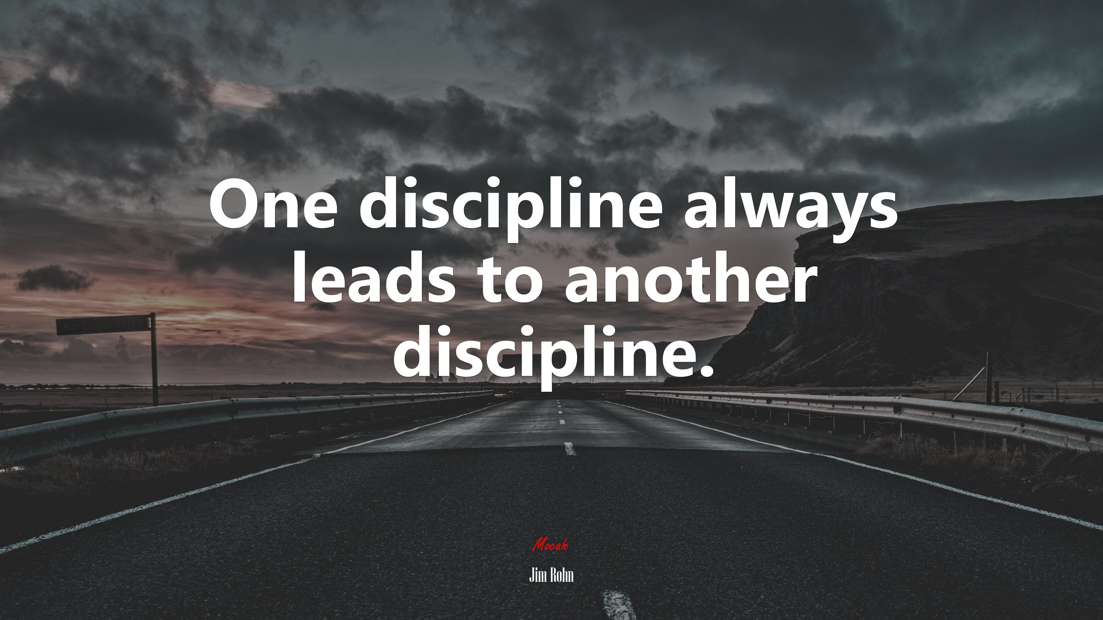Discipline weighs ounces and regret weighs tons. Jim Rohn quote, 4k wallpaper. Mocah HD Wallpaper