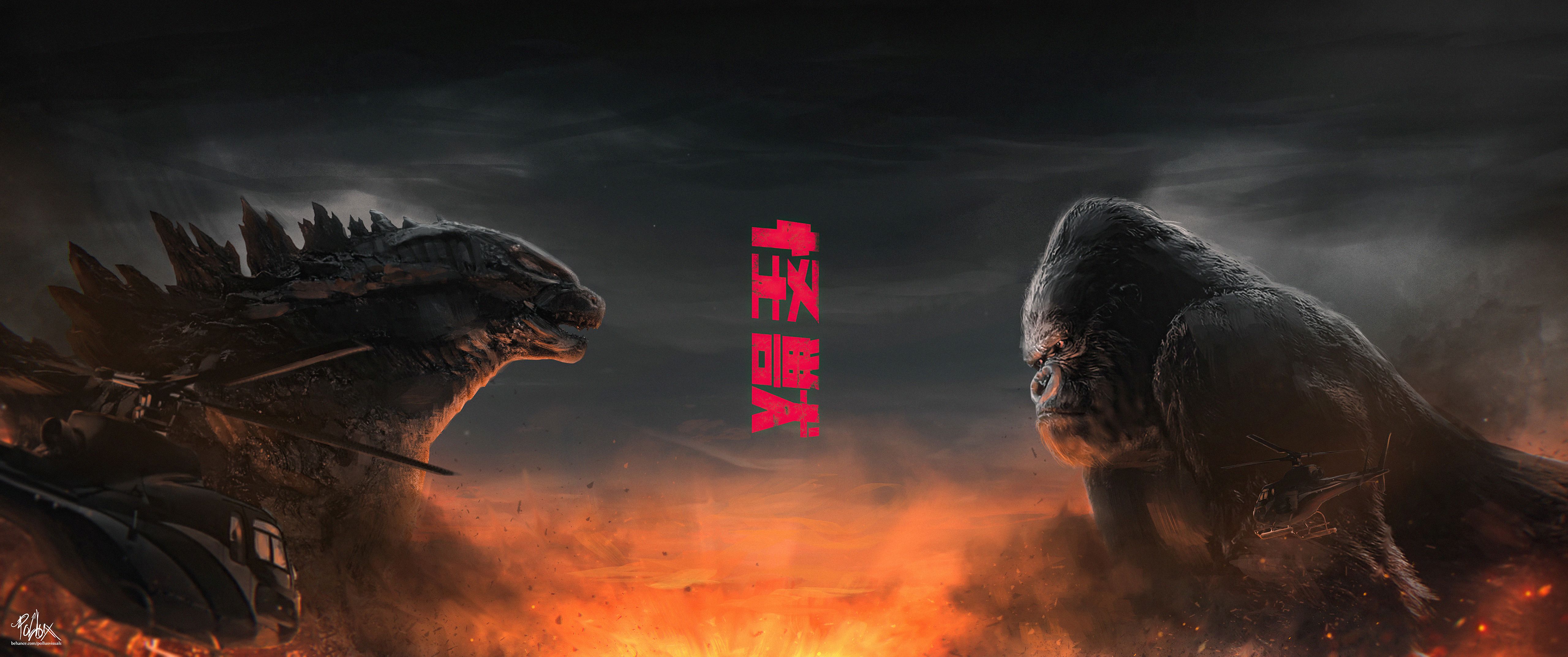 Godzilla Vs Kong Wide 5k, HD Movies, 4k Wallpaper, Image, Background, Photo and Picture