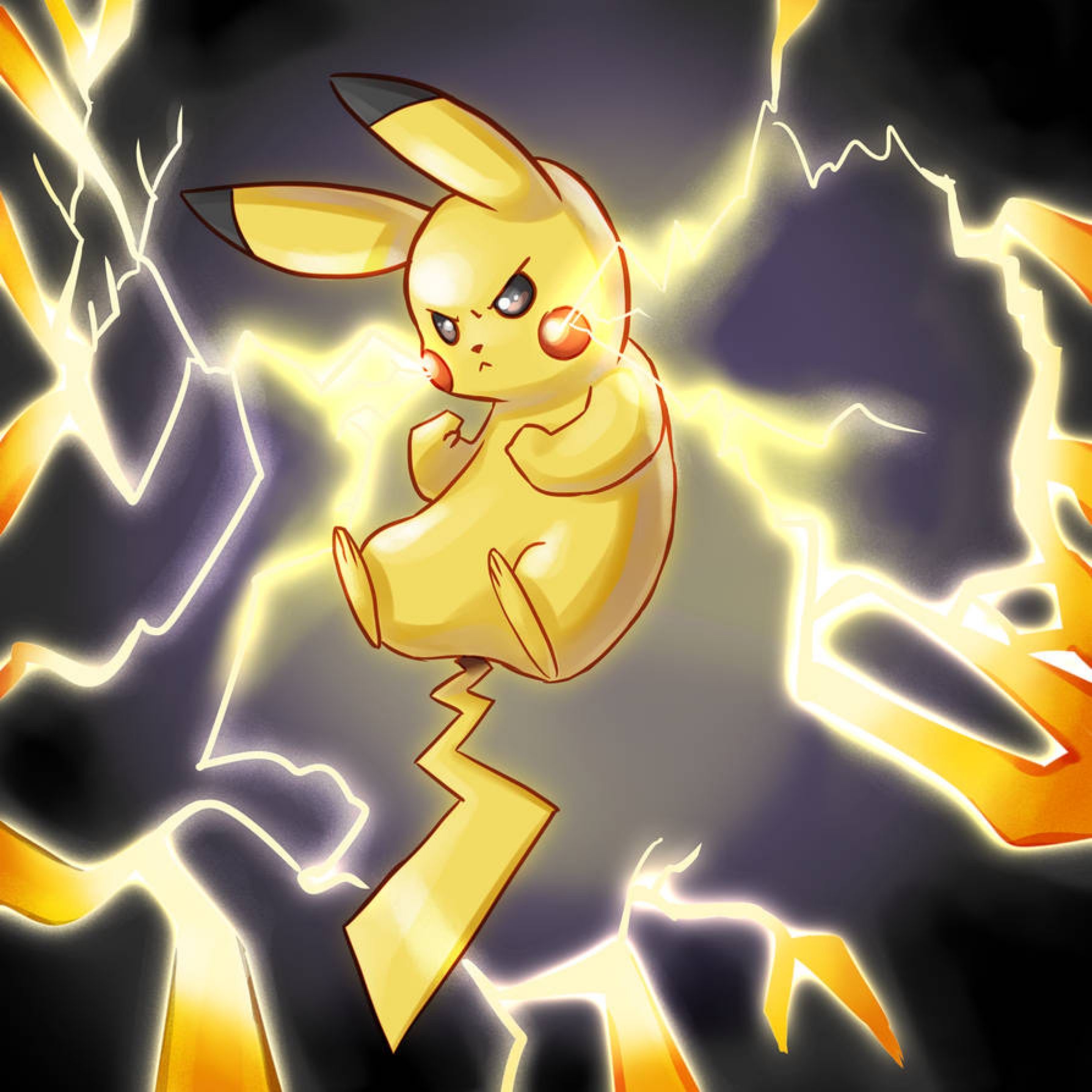 Pikachu uses Thunder!. Pikachu art, Pikachu, Cartoon art
