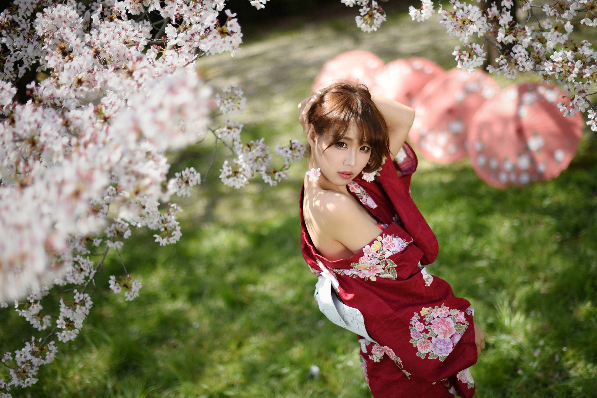 Japanese Women Umbrella Wallpapers.