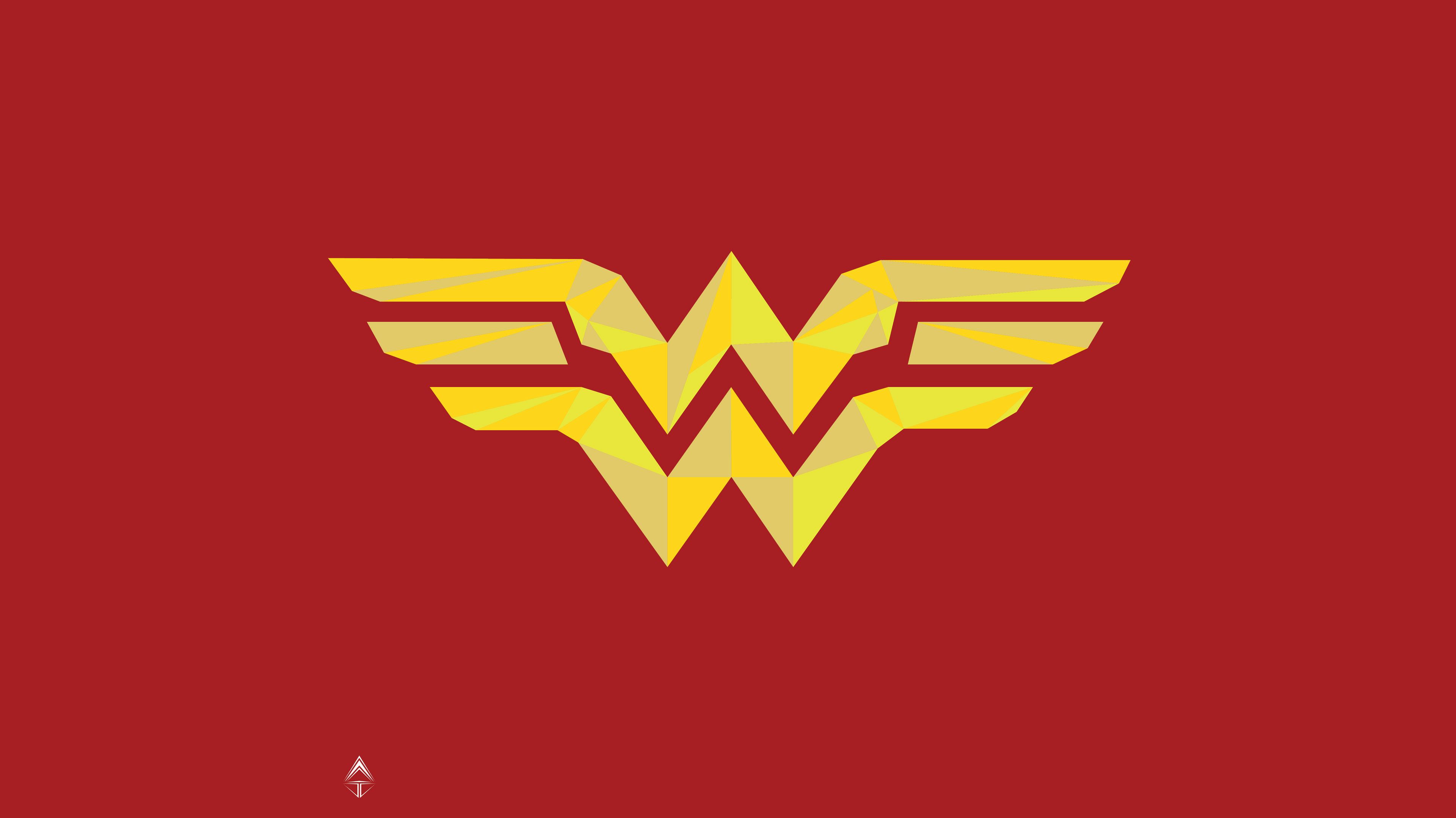Download 3840x2160 wallpaper wonder woman, logo, artwork, 4k, uhd 16:9, widescreen, 3840x2160 HD image, background, 8838