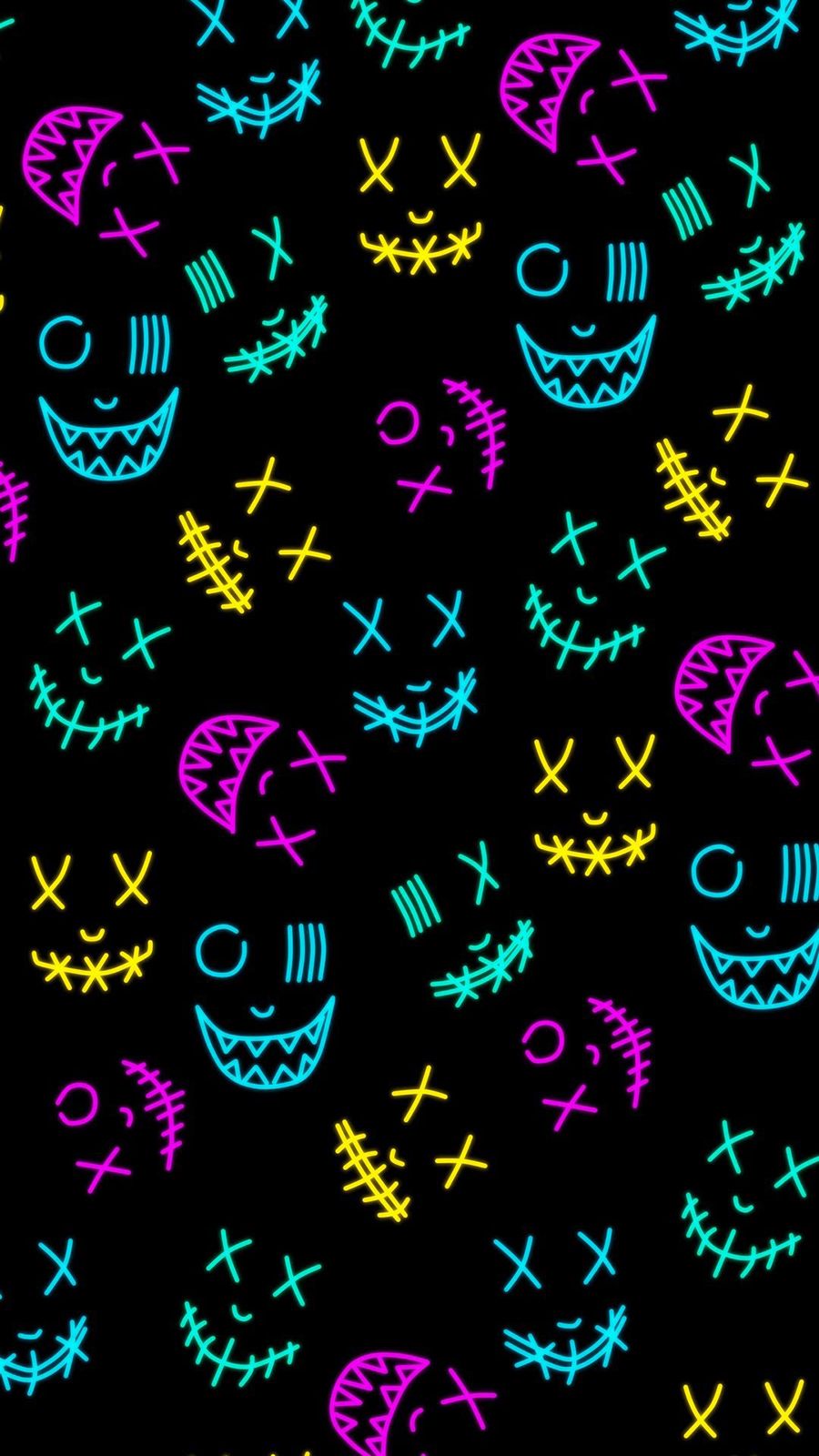 Neon Smile Wallpaper Wallpaper Free Download