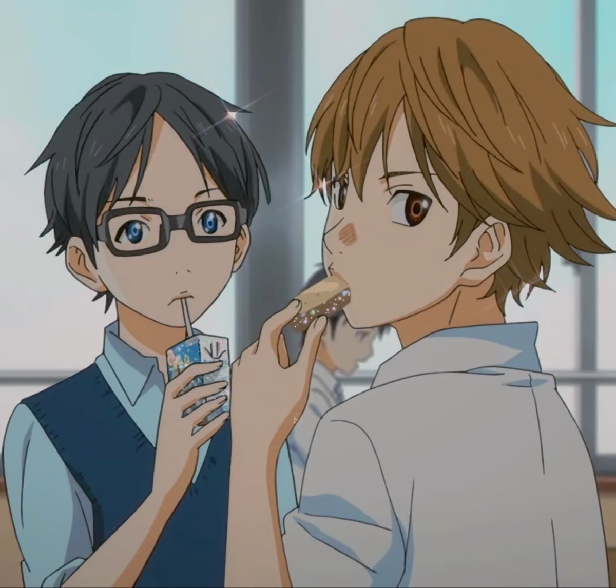 kousei and watari. Your lie in april, You lied, Anime