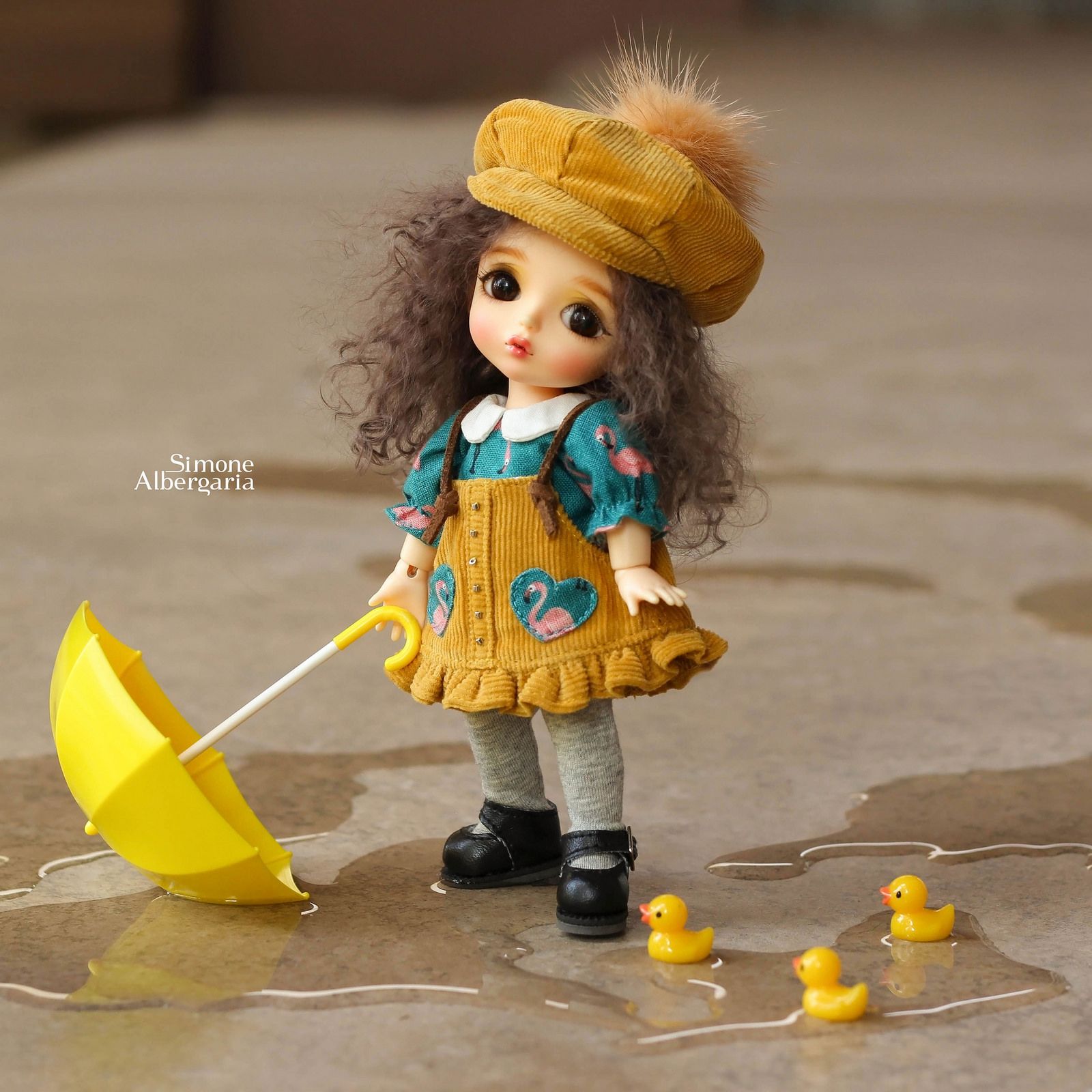 After rain. Girl cartoon, Cute cartoon girl, Cute dolls
