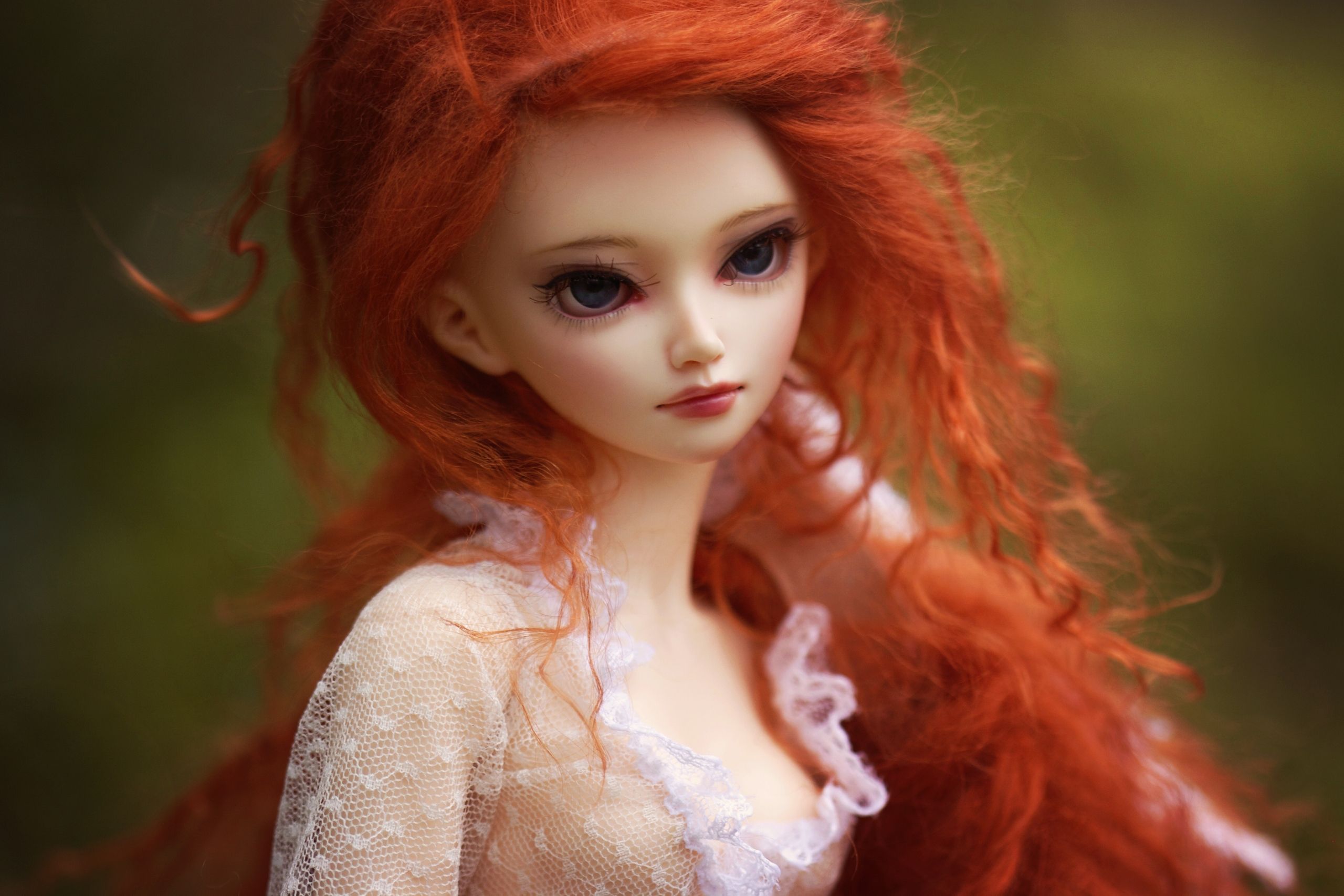 Image Little girls Redhead girl Doll Hair Face Toys 2560x1707