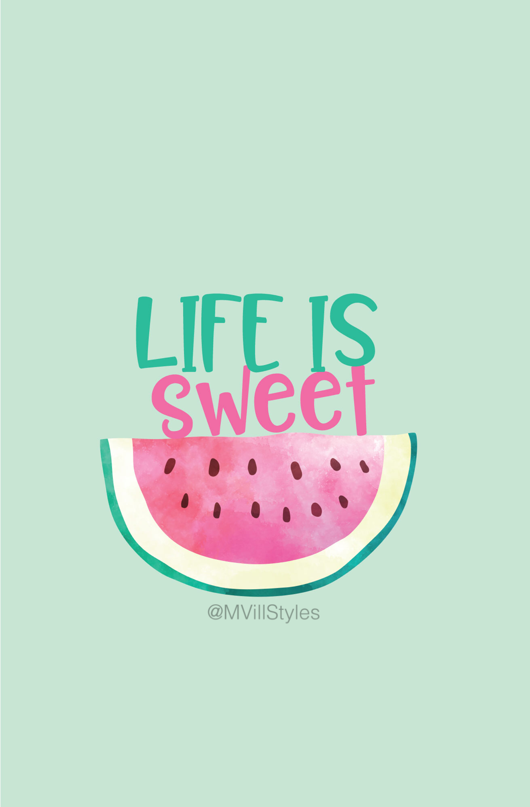 Watermelon tumblr quotes Life is sweet summer wallpaper iphone wallpaper watermelon