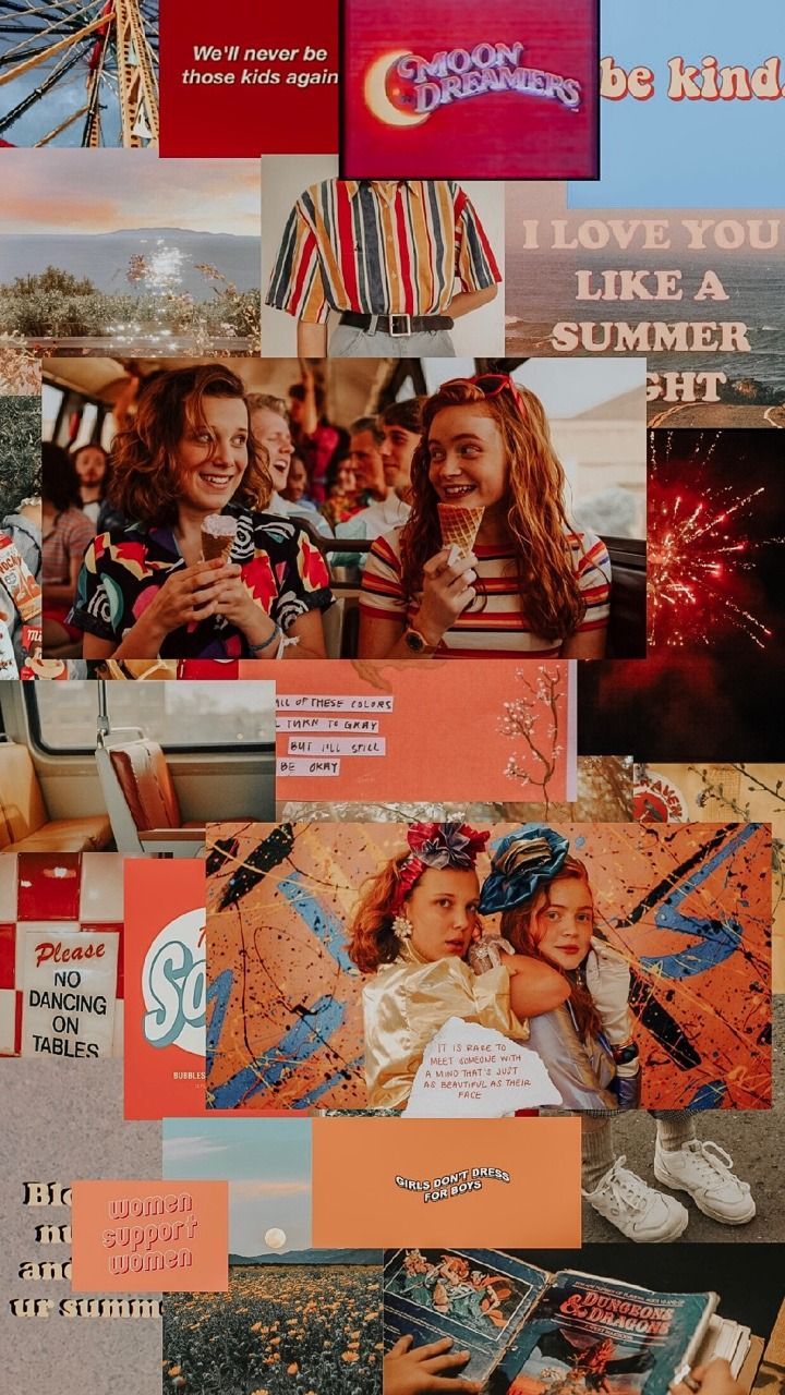 Stranger Things Aesthetic Wallpaper Collage