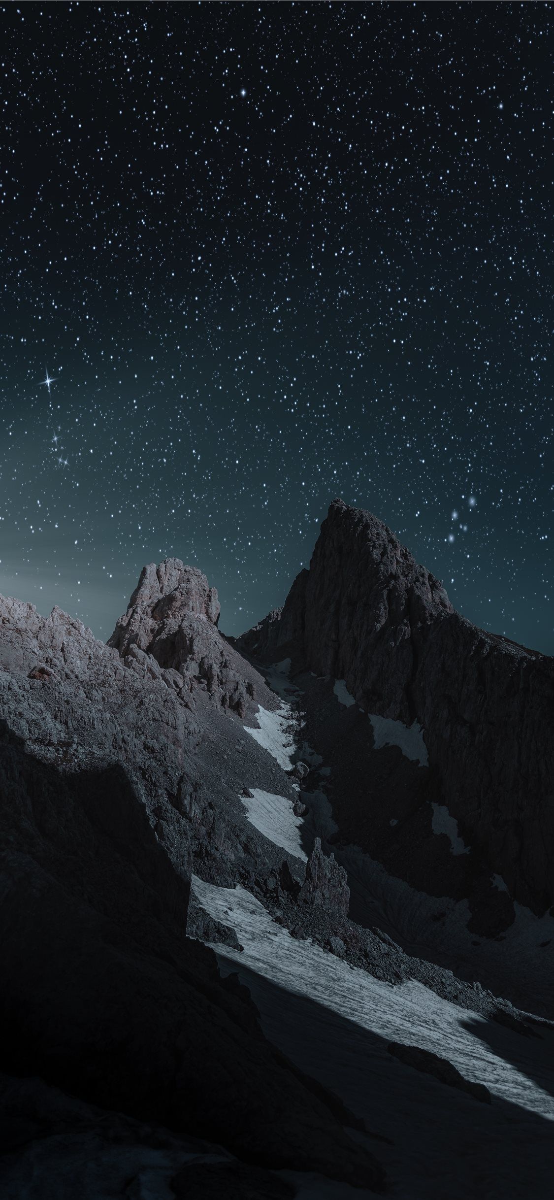 Mountain Night Sky Wallpaper 4k