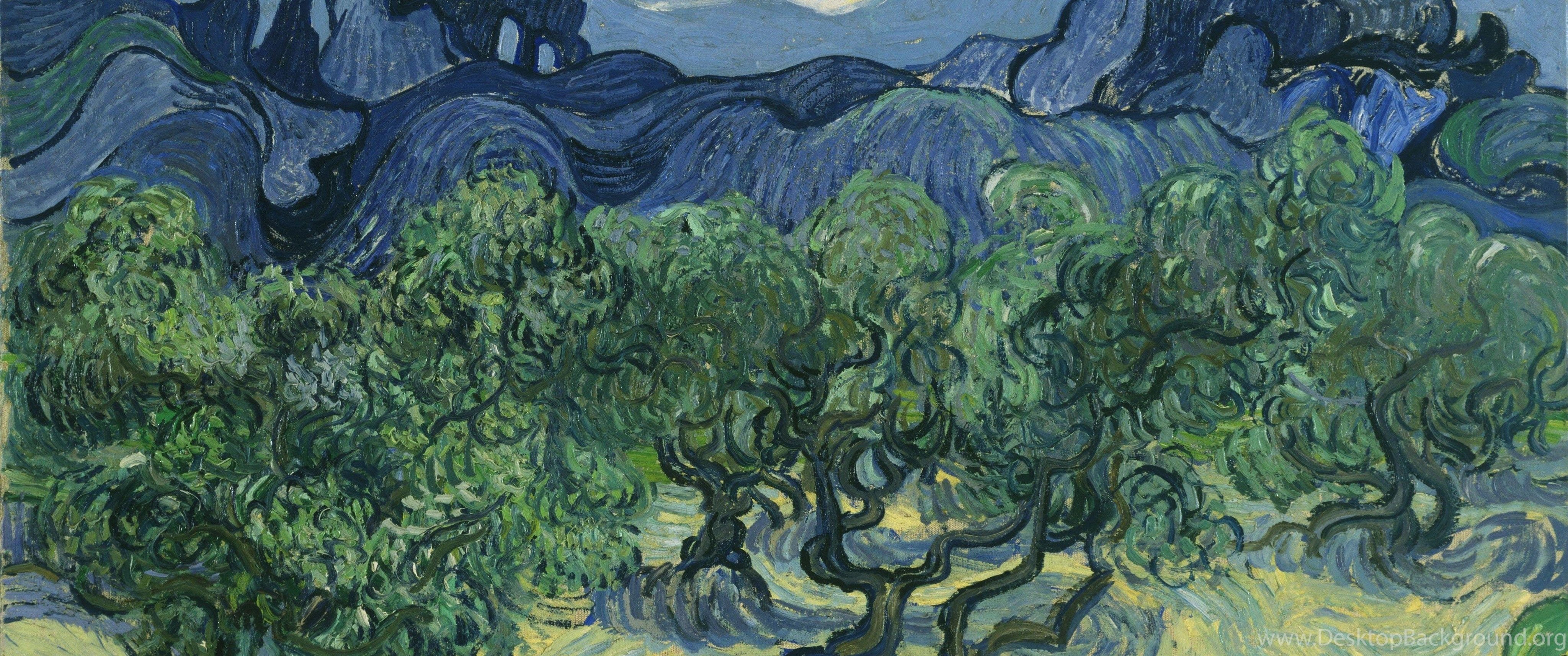 Painting Of Vincent Van Gogh Olive Trees Wallpaper And Image. Desktop Background