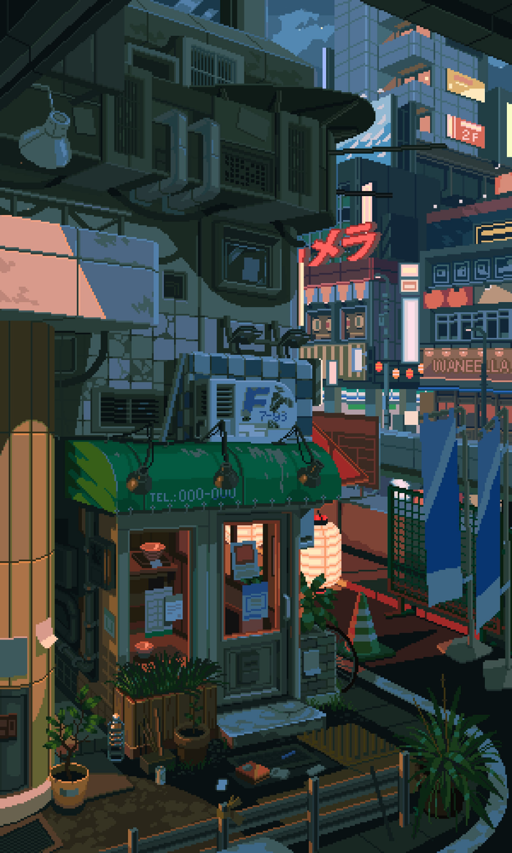 waneella on Twitter. Pixel art background, Anime scenery wallpaper, Art background