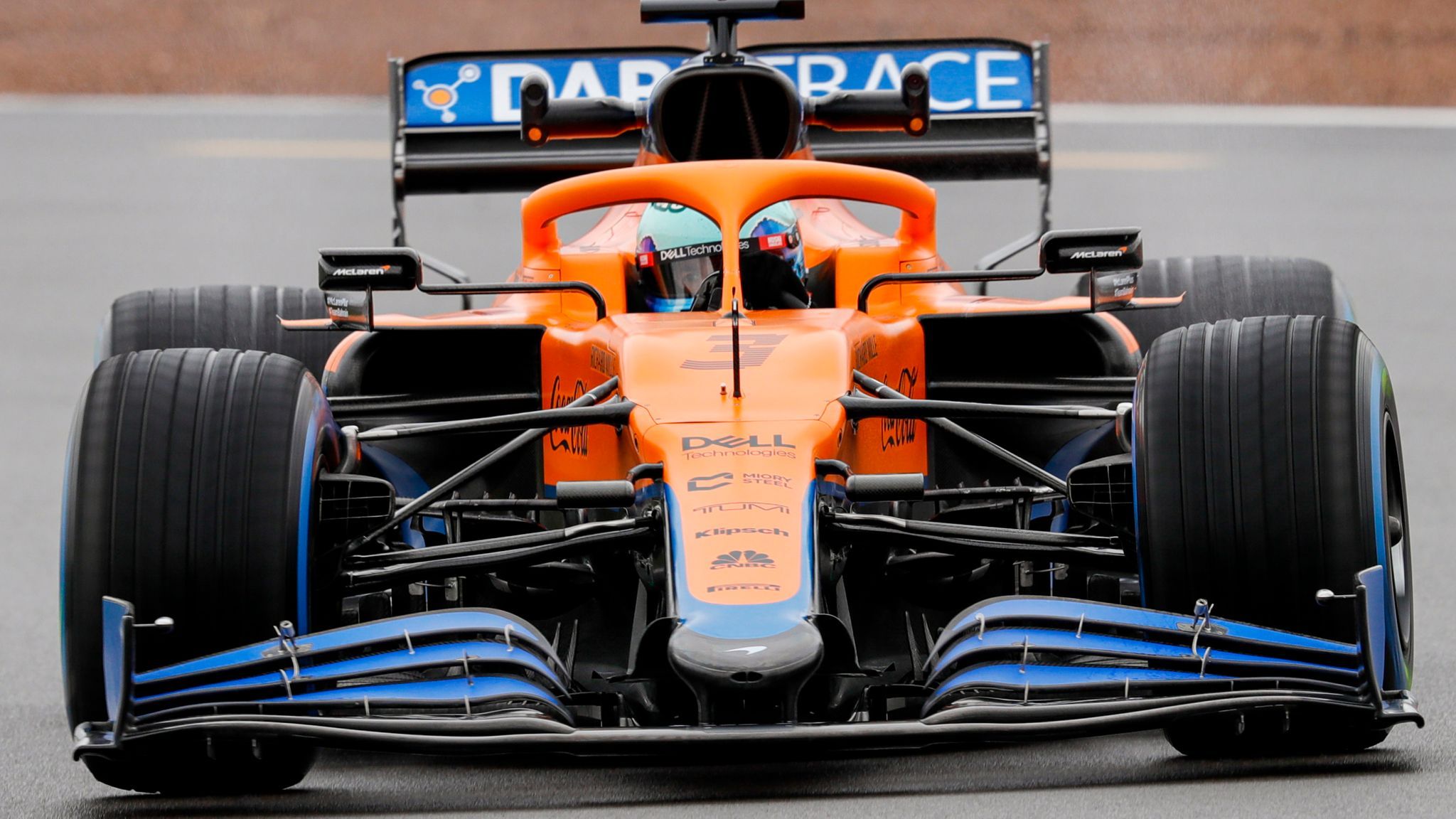 McLaren Hit The Track For First Time With New Mercedes Powered MCL35M F1 Car At Silverstone