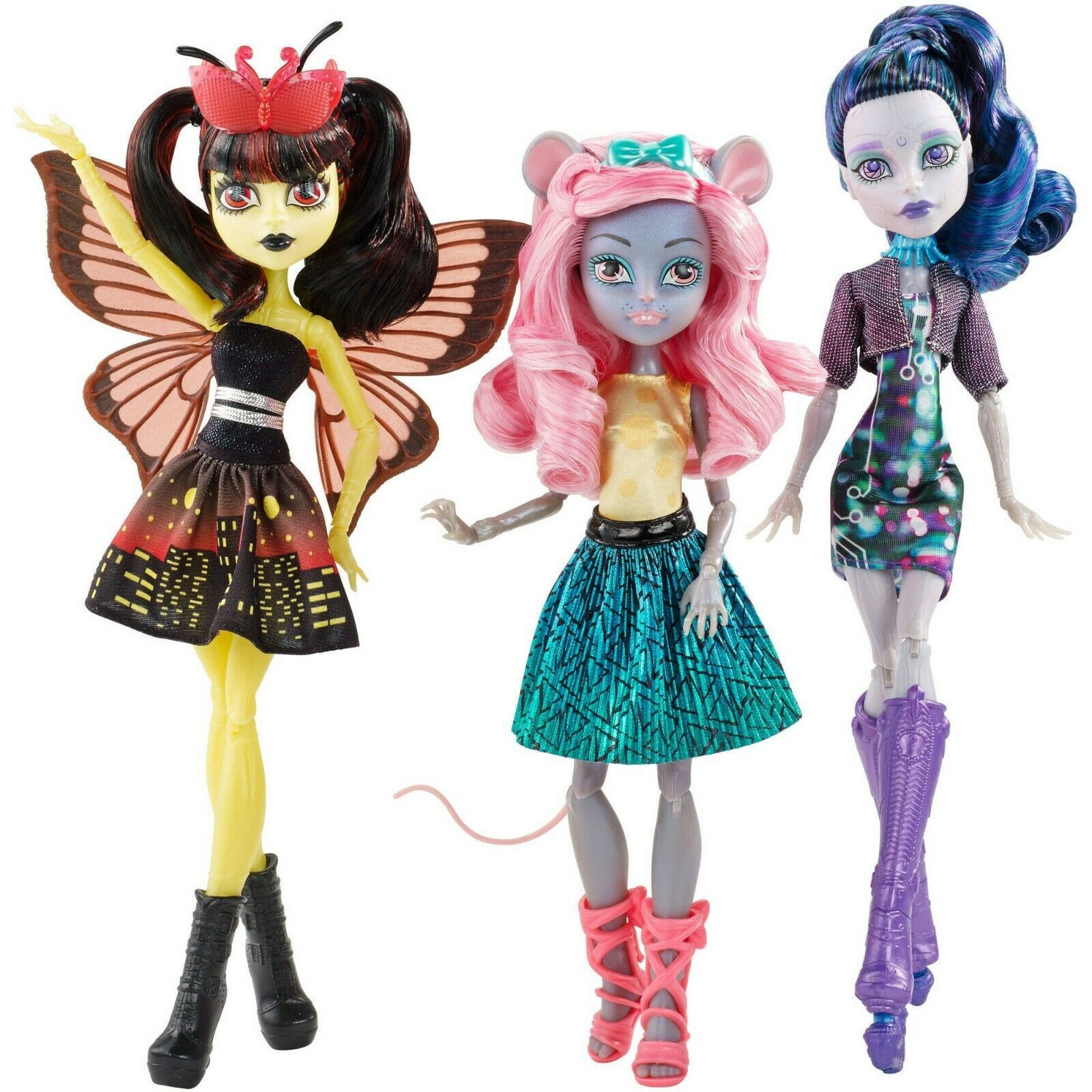 Monster High Boo York 3pc Set Dolls Luna Mothews Mouscedes King Elle Eedee online
