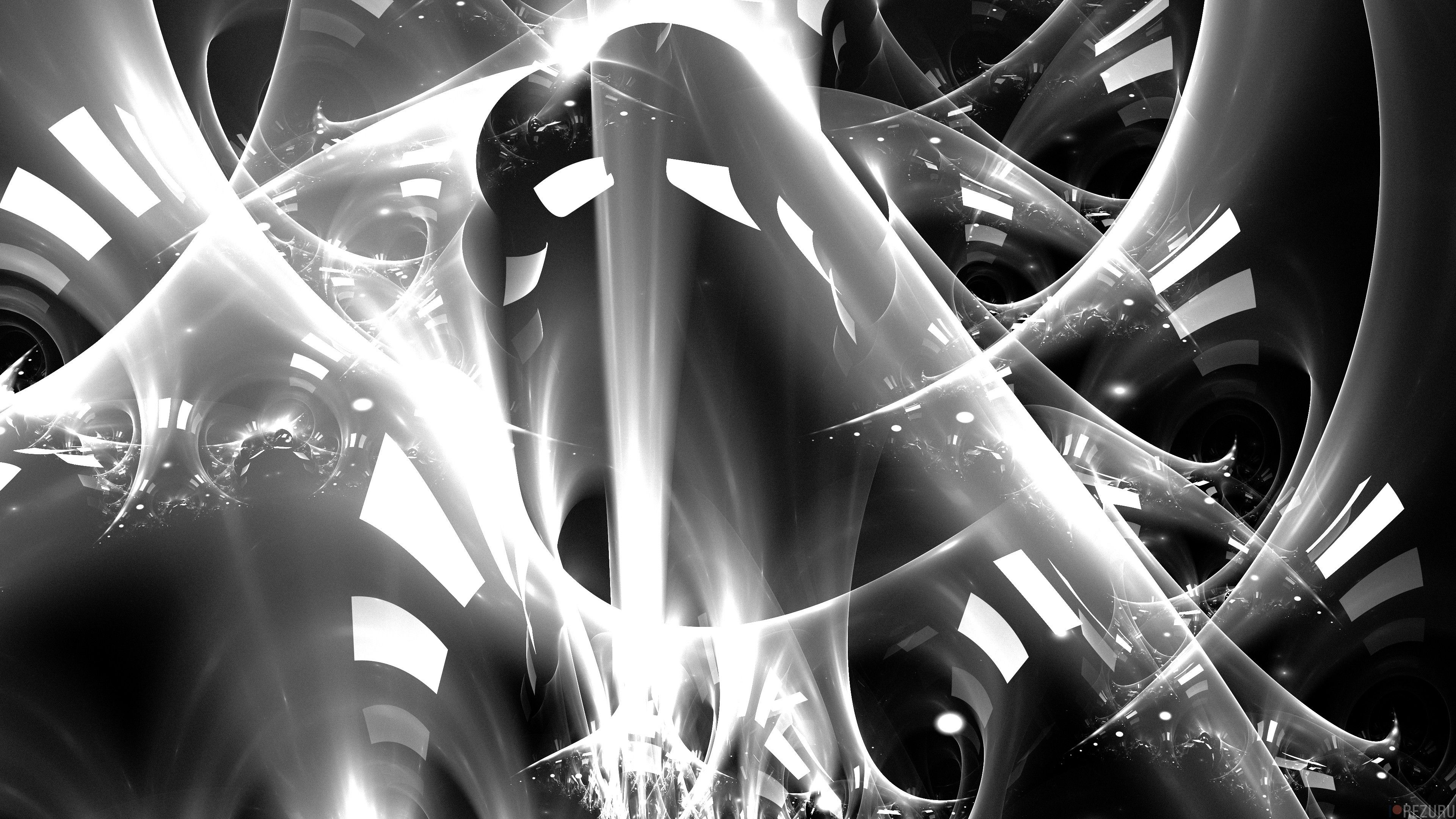 Abstract Black & White 4K HD Abstract Wallpaper