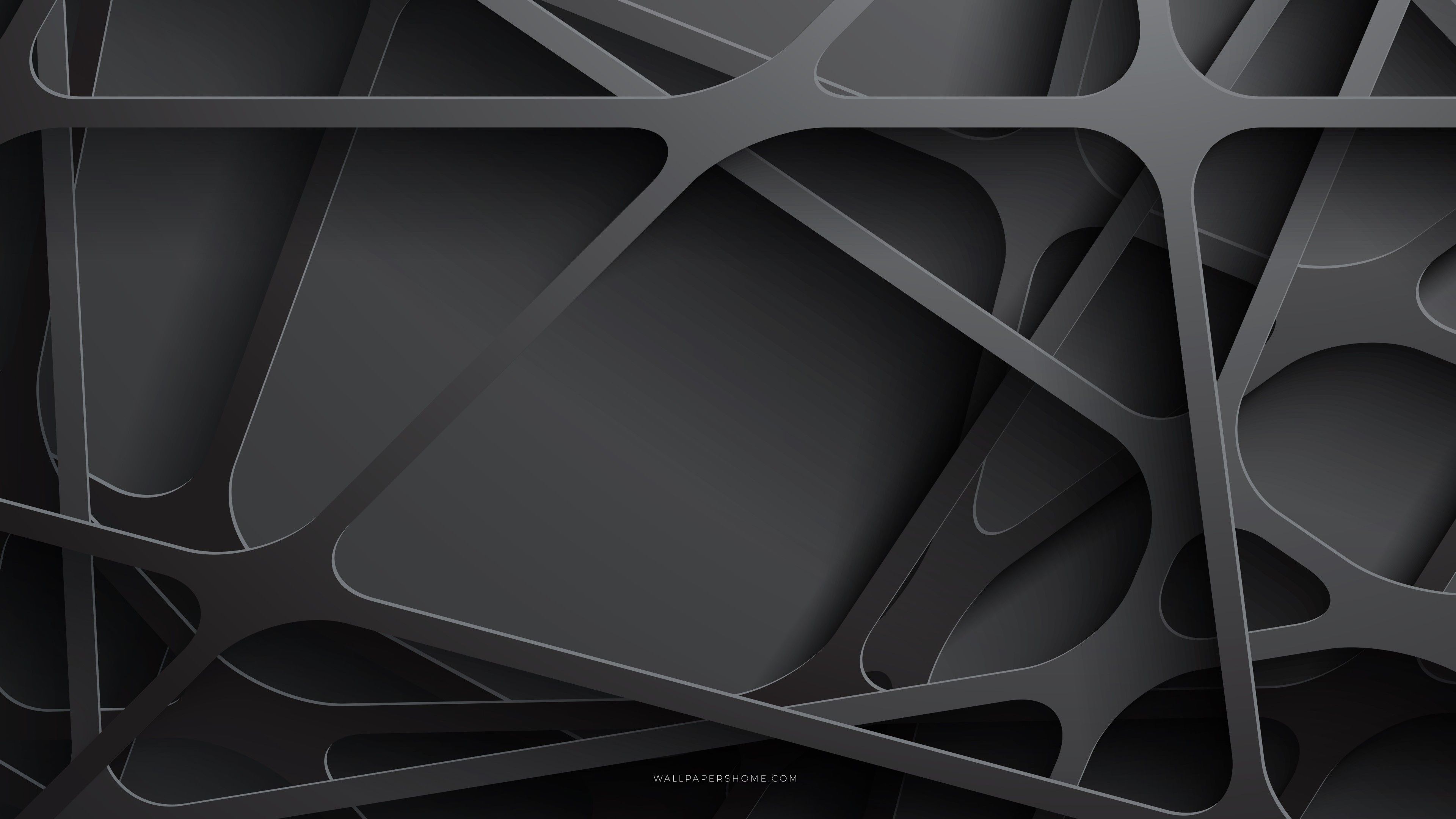 Wallpaper abstract, 3D, black, 8k, Abstract