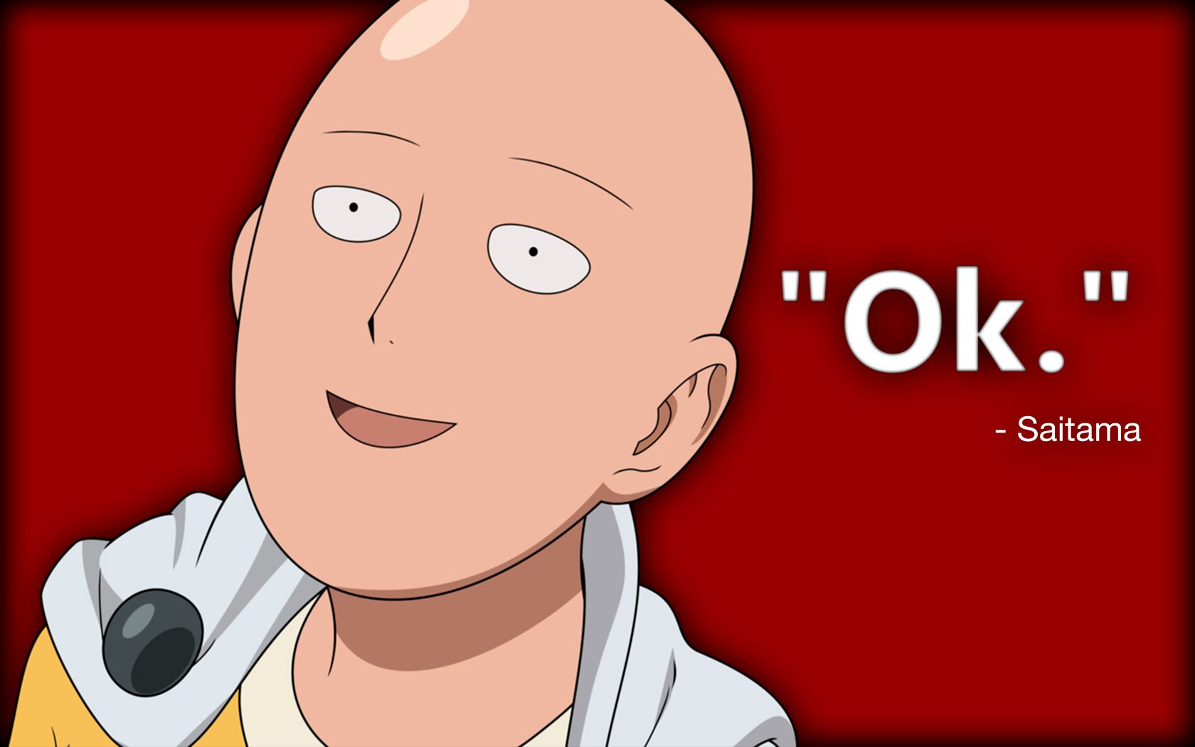 Saitama with Ok text overlay One-Punch Man #Saitama #1080P #wallpaper  #hdwallpaper #deskto…