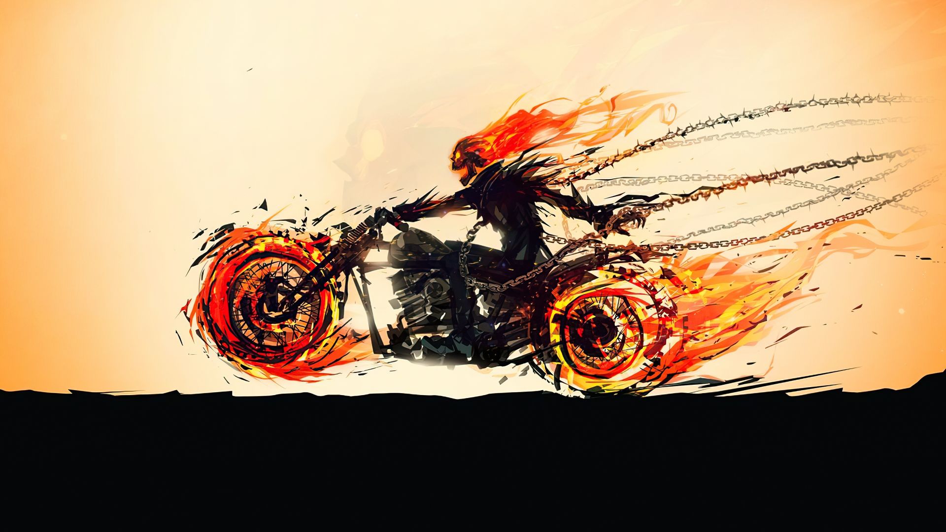 Desktop wallpaper marvel artwork, superhero, ghost rider, HD image, picture, background, f27871