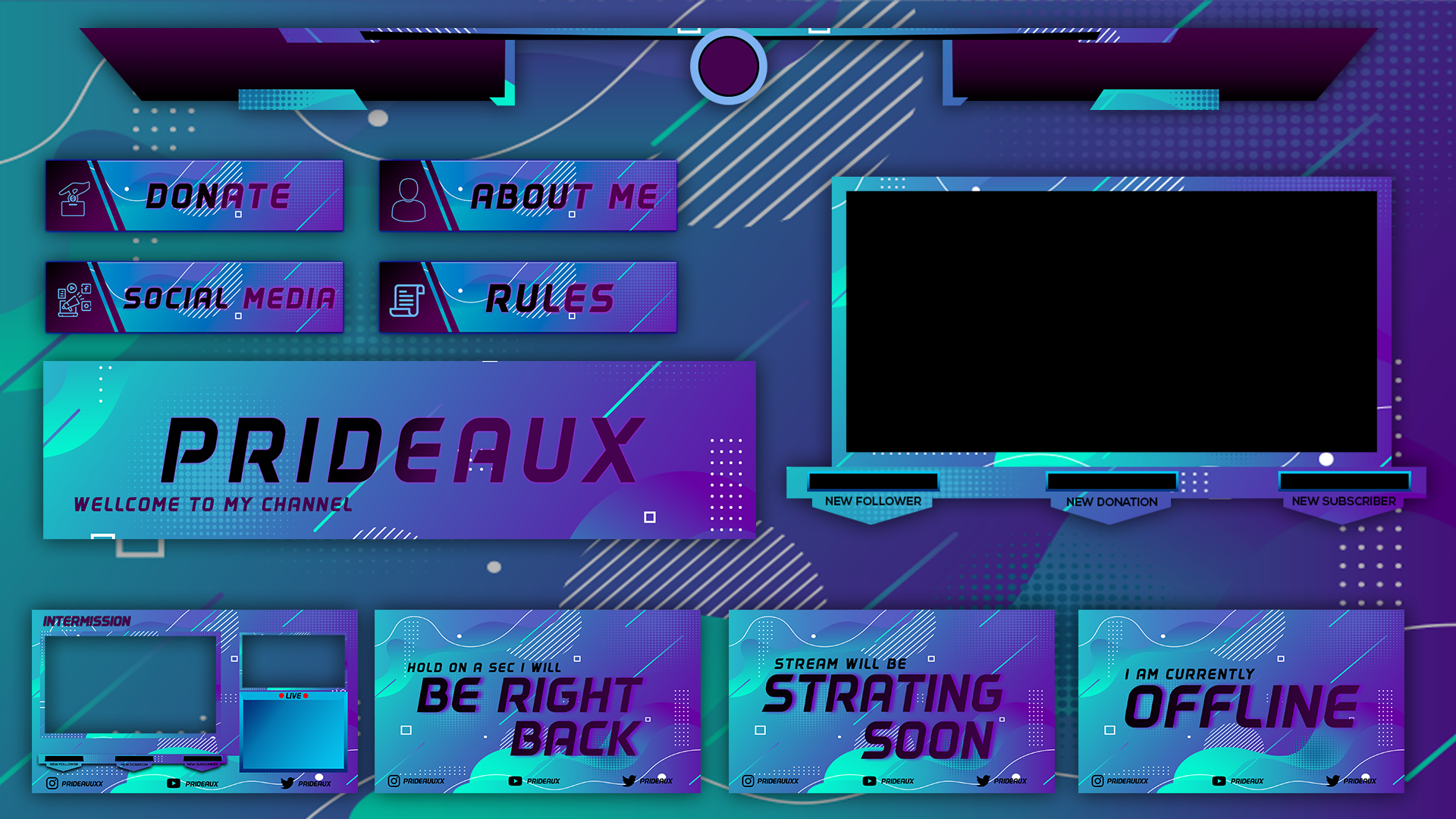 Free Twitch Overlay Free Backgrounds For Gaming Video