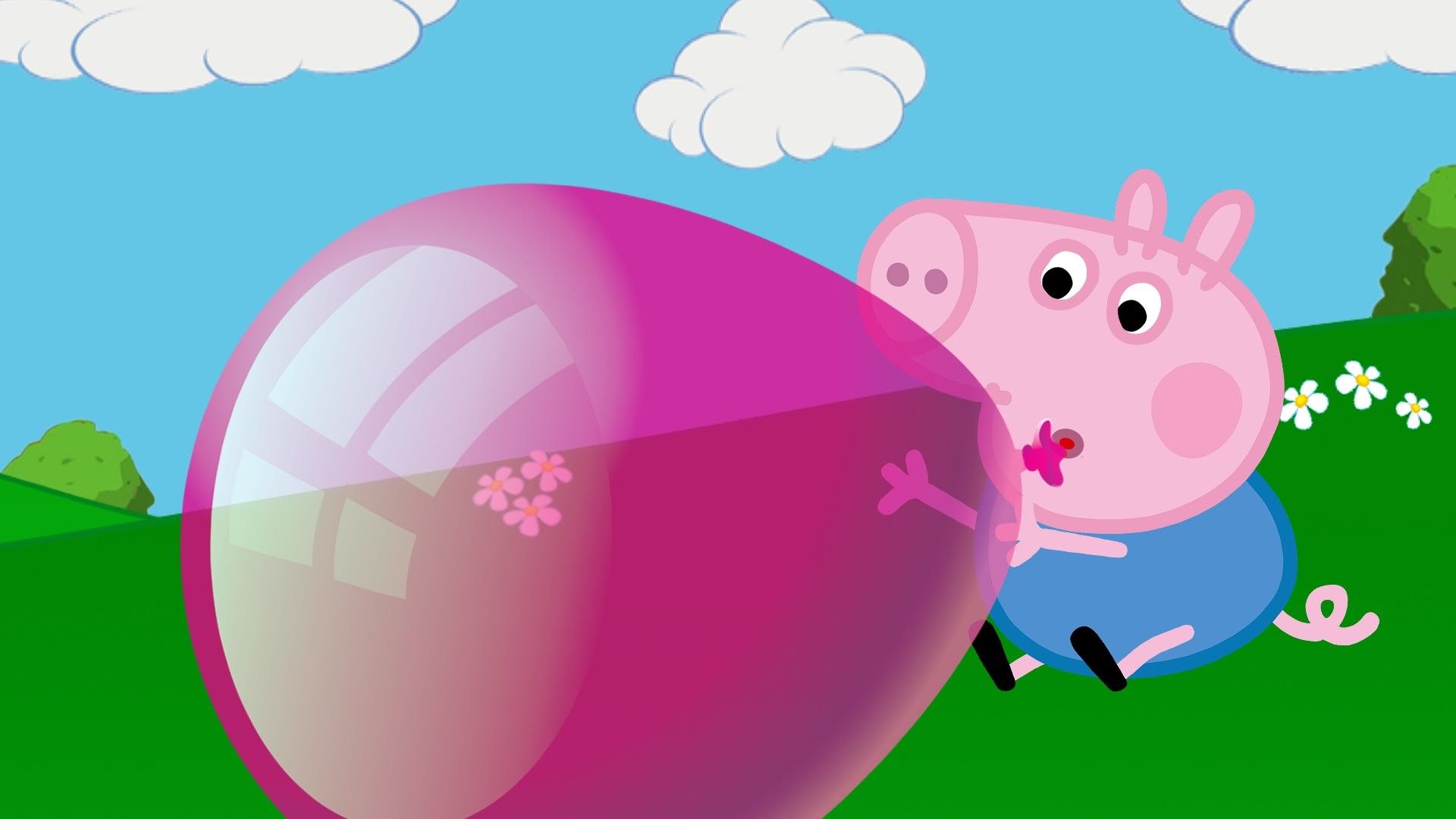 George Is Crying George Lost His Balloon Wallpaper Pepa Pig