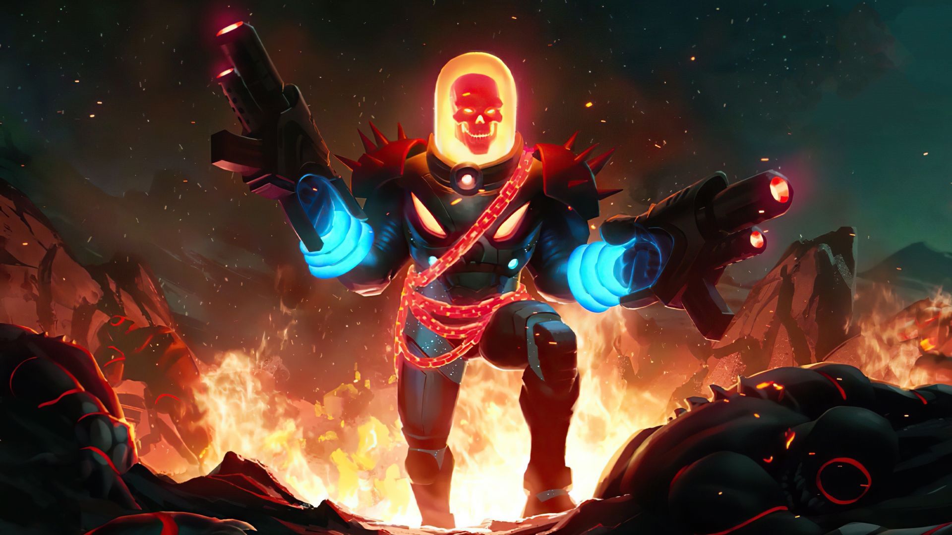 Desktop wallpaper cosmic ghost rider, marvel contest of champions, mobile game, HD image, picture, background, f4b59e