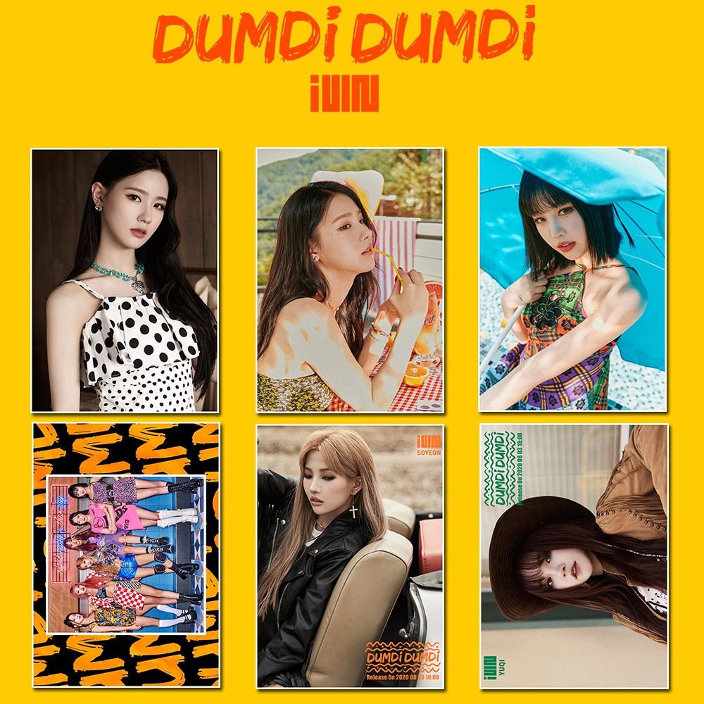 KPOP Gidle (G)I DLE Yuqi Shuhua Soyeon Soojin Minnie Miyeon New Album DUMDi DUMDi Photo Self Adhesive Pictorial Poster New Offer #EBAC8