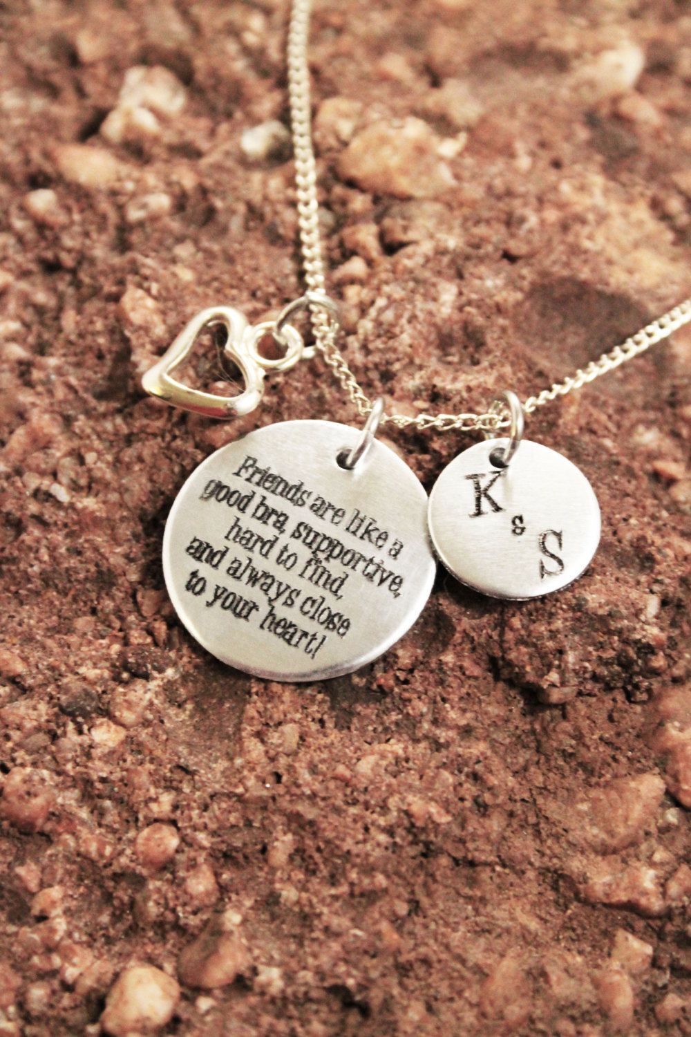Unexpected and Creative Gift Ideas for Best Friends. Pouted.com. Personalized engraved jewelry, Best friend jewelry, Friend necklaces