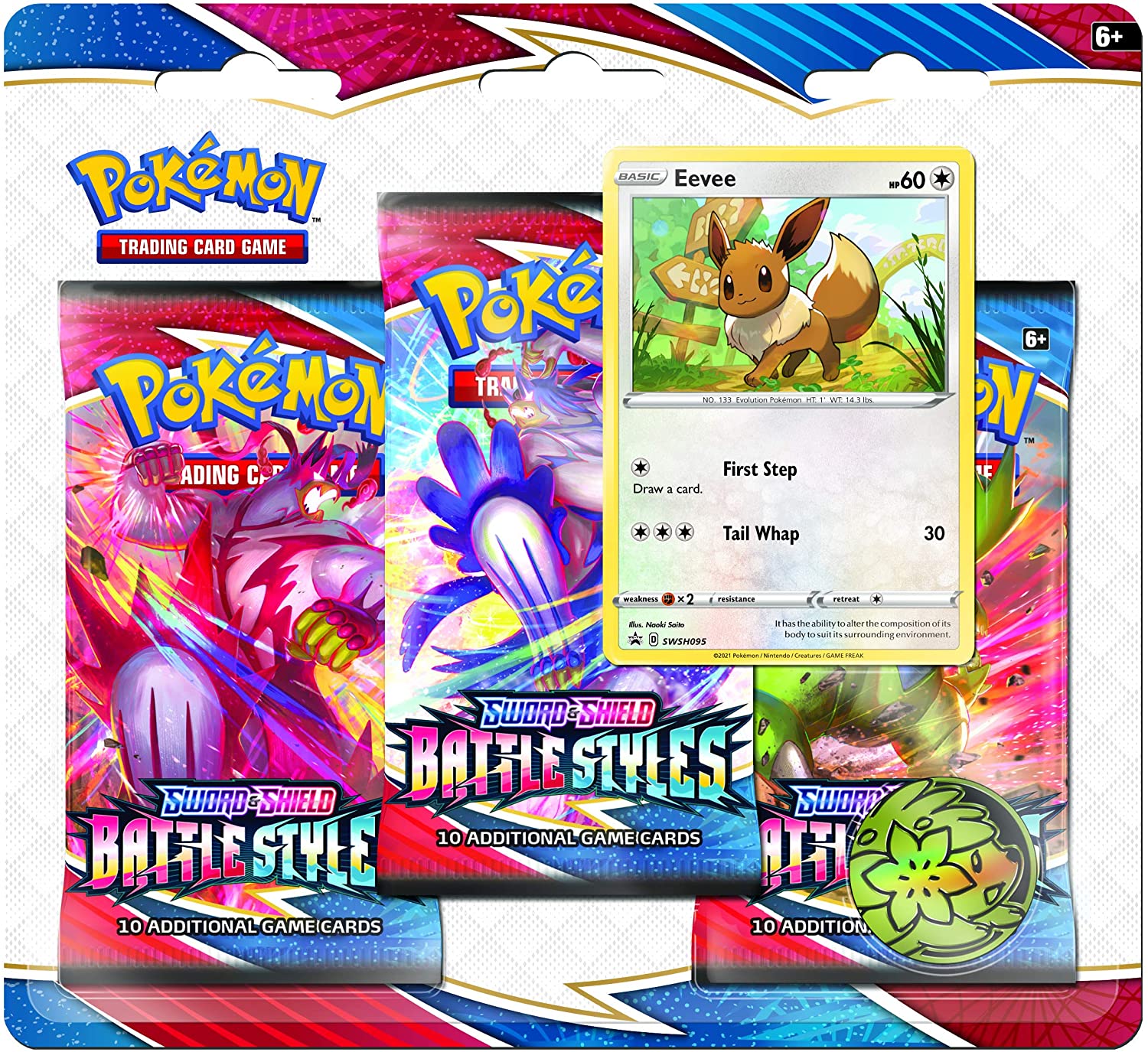 Pokemon TCG: Sword & Shield Battle Styles Blister Pack with 3 Booster Packs (Random Draw): Toys & Games