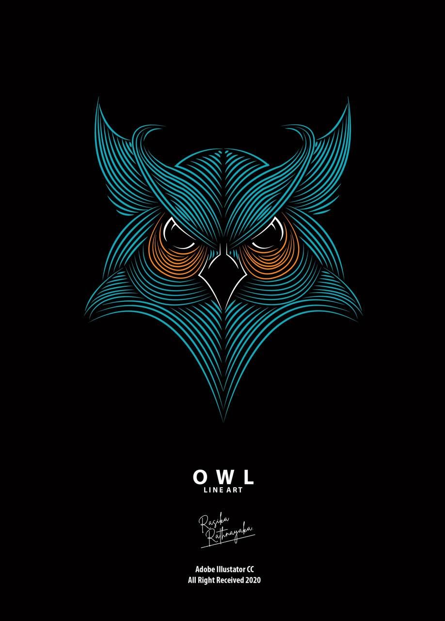 Owl art wallpaper